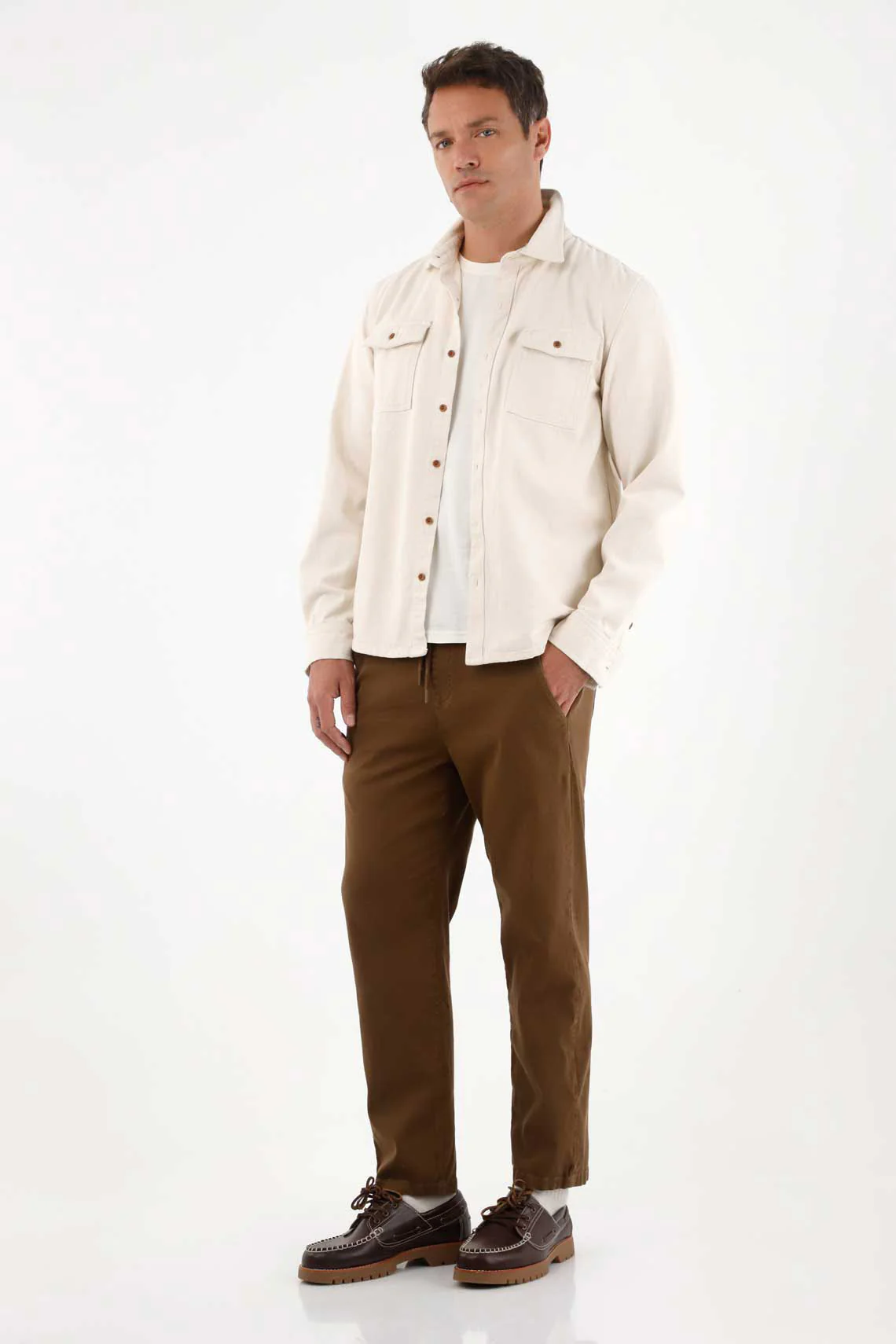 Straight Corduroy Pants in Brown for Men - Image 2