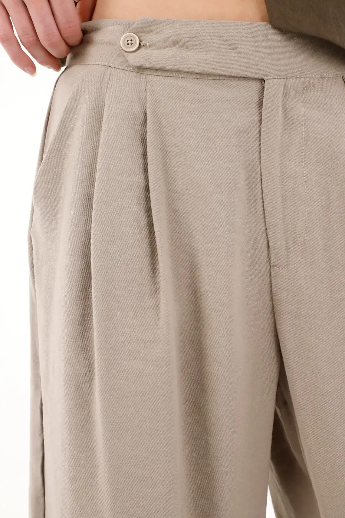 Brown High Rise Pants for Women - Image 3