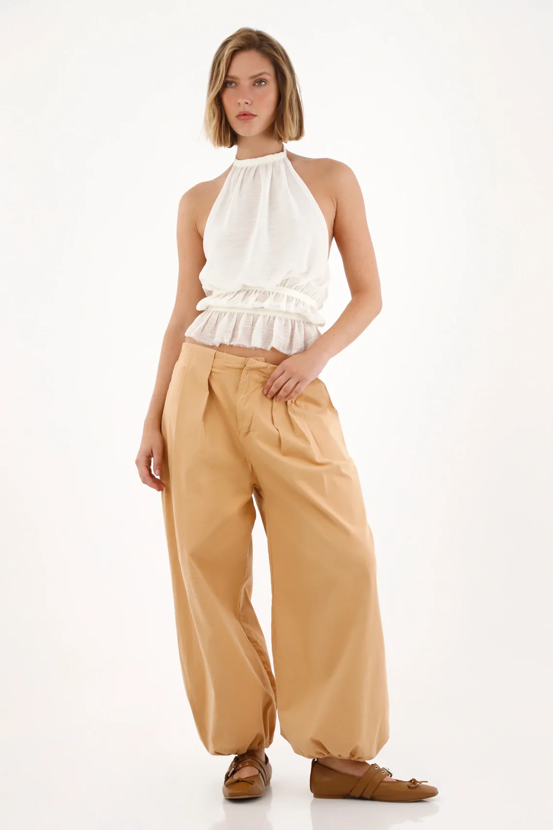 Brown Harem Pants for Women