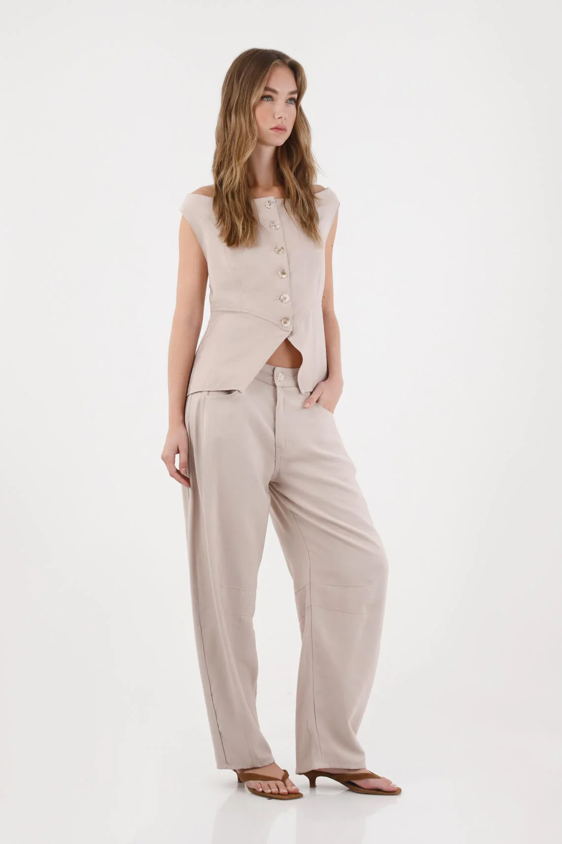 Classic Off-White Horseshoe Pants for Women