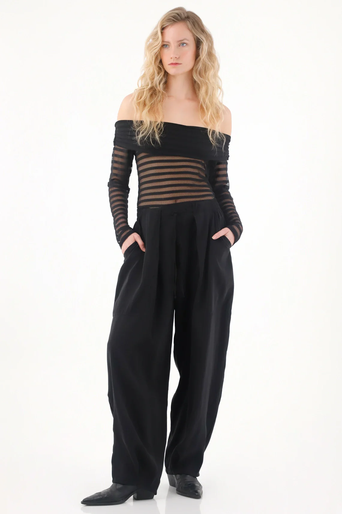 Black Side Pocket Pants for Women