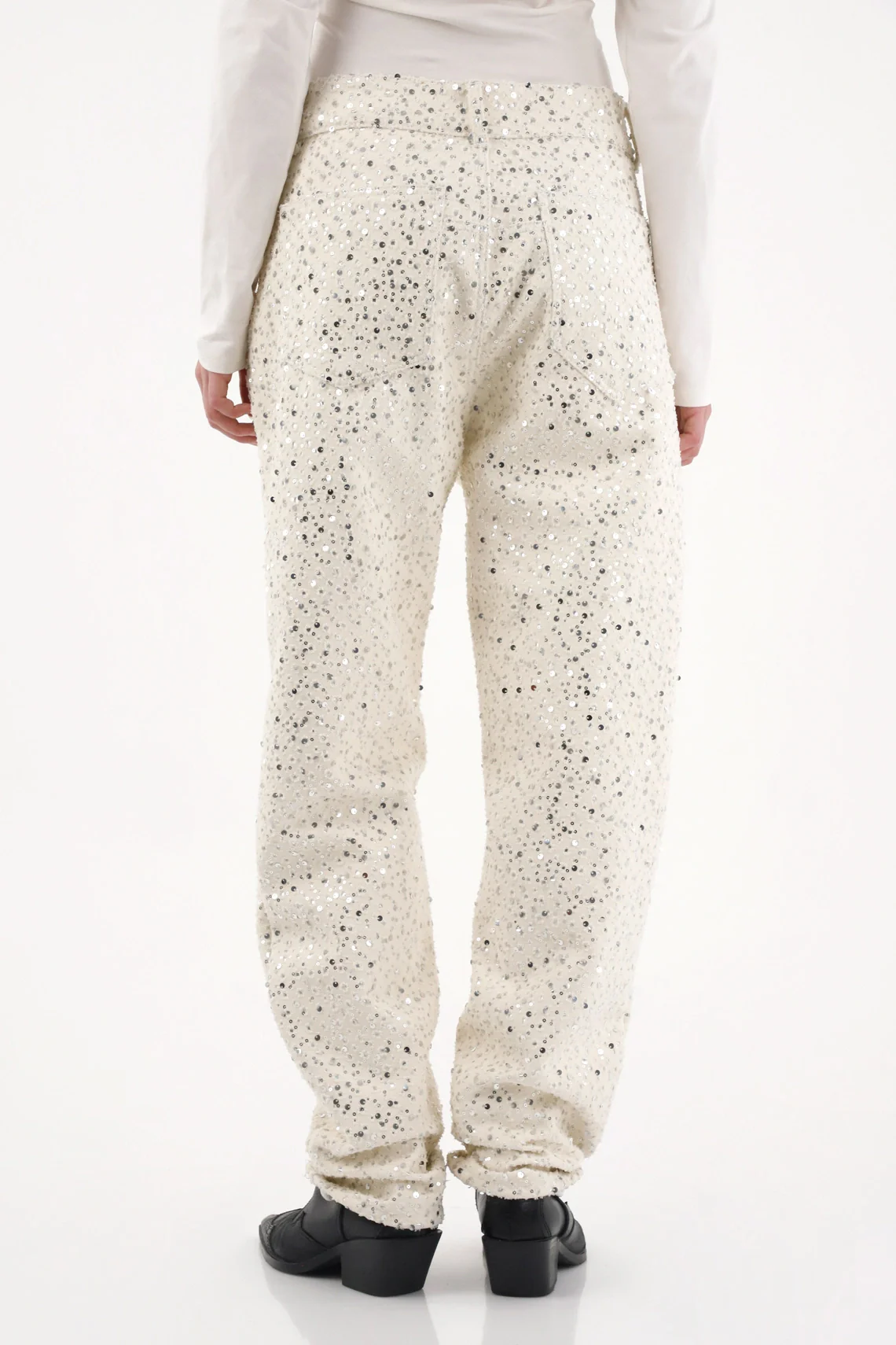 Straight Pants with Shine for Women - Image 5