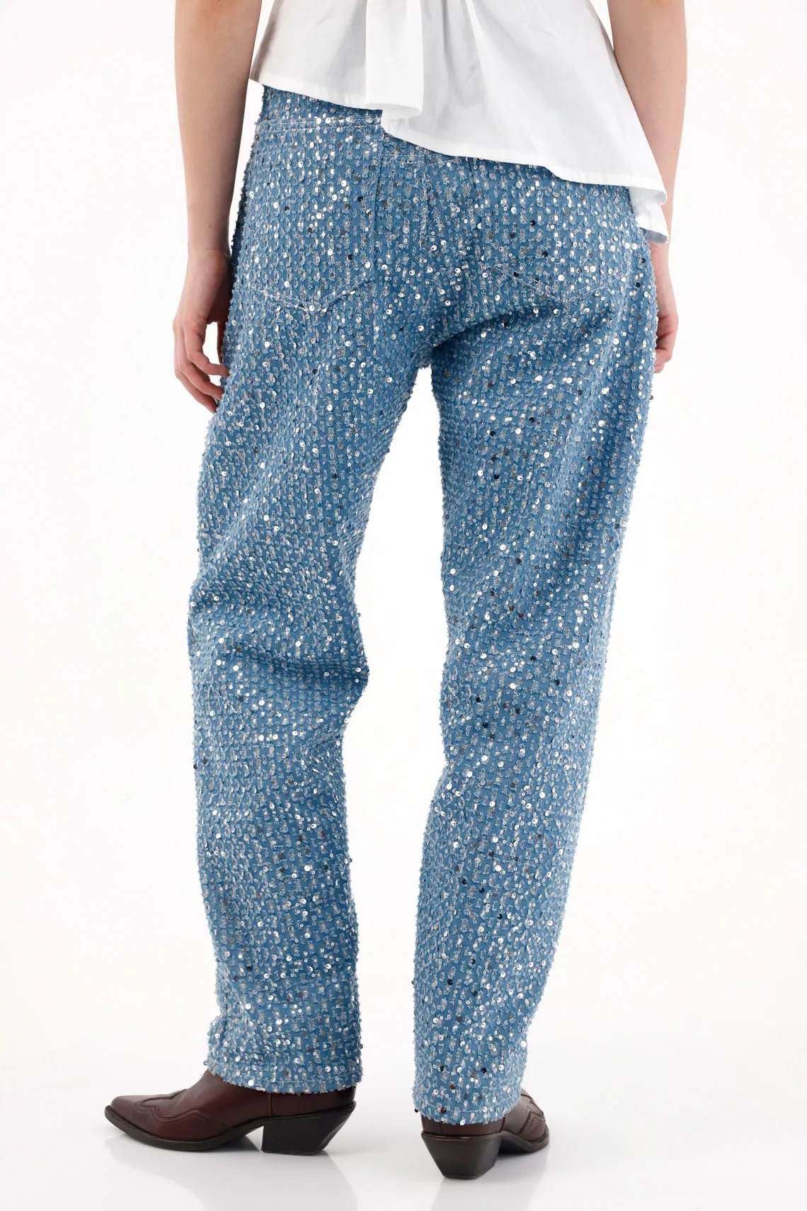 Straight Leg Sequin Pants for Women - Image 5