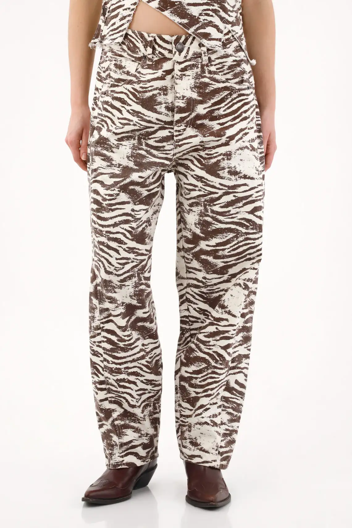 Low Rise Animal Print Pants for Women - Image 2
