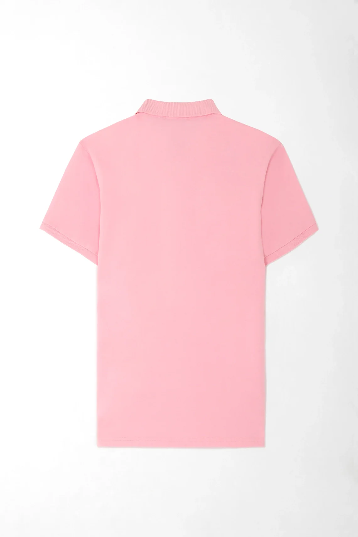 Regular Fit Pink Cotton Polo for Men with Solid Pastel Tone - Image 7
