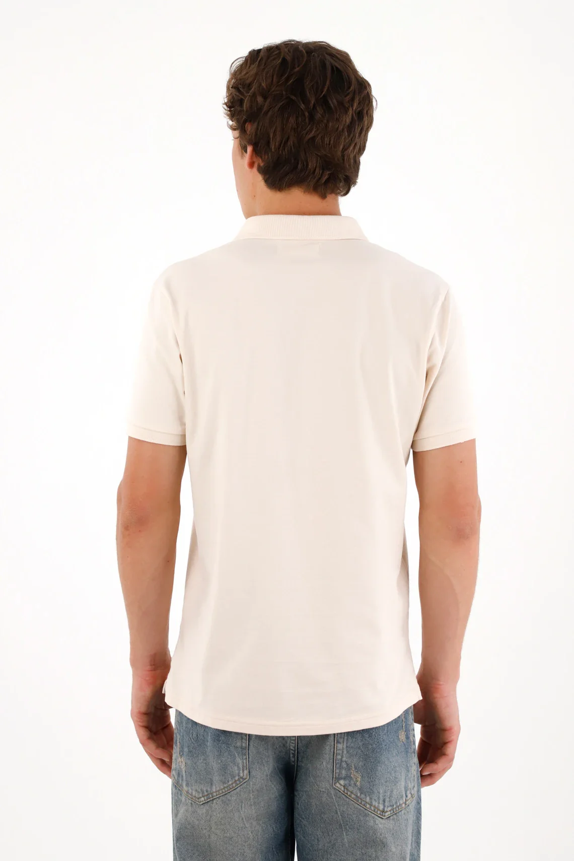 Off-White Polo with Mini Racket for Men - Image 5