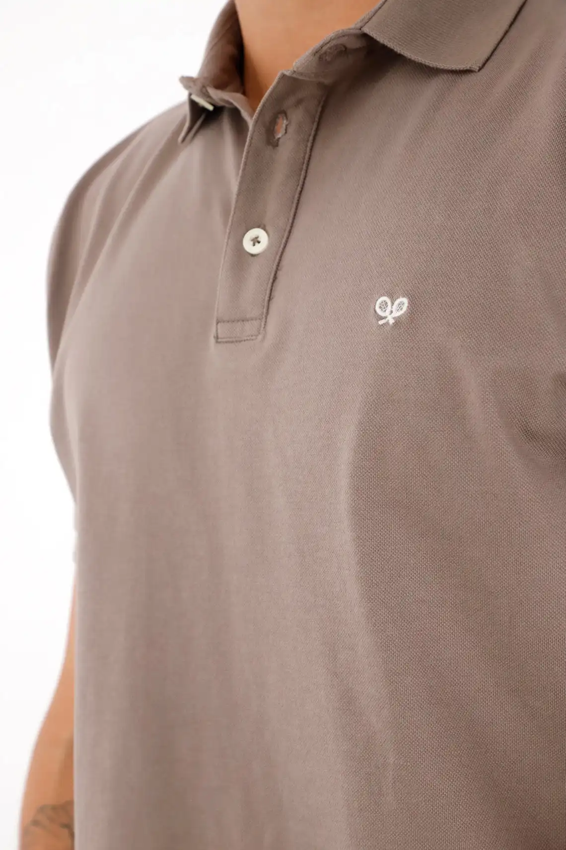Gray Polo with Mini Racket for Men - Image 3