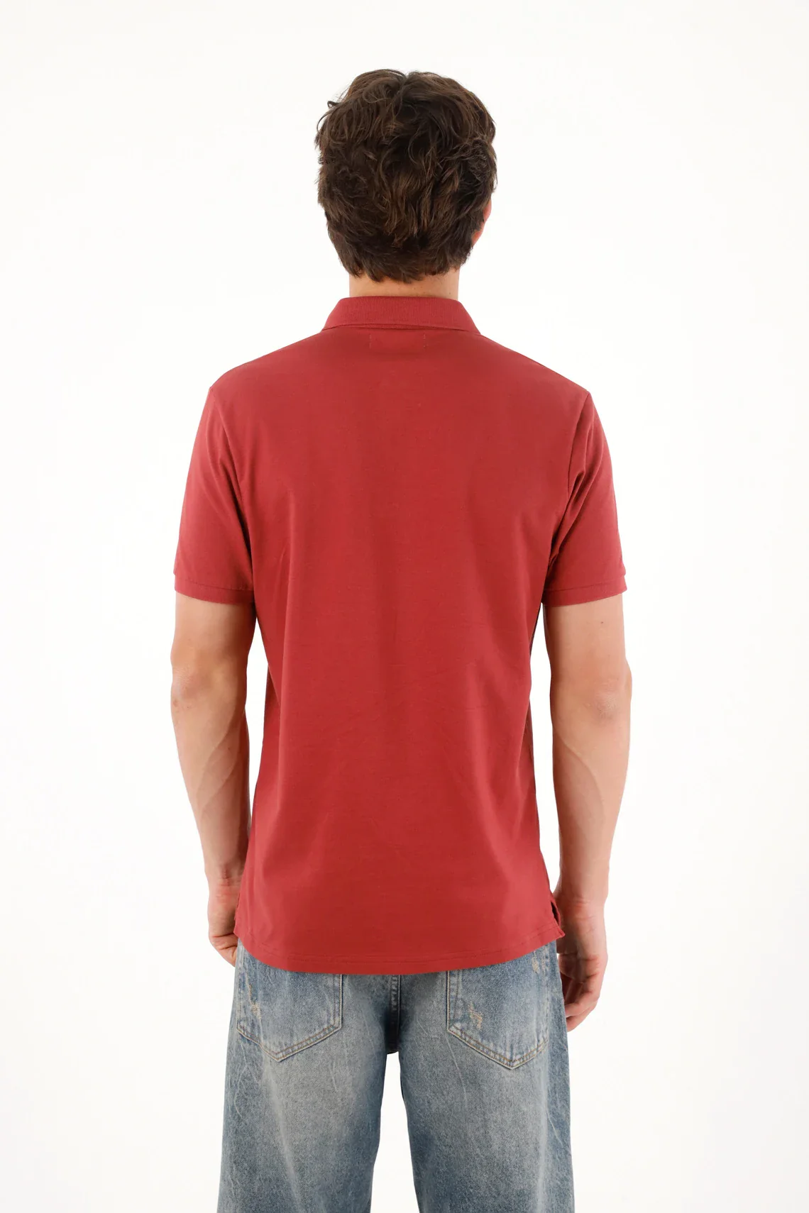 Polo with red mini racquet for men - Image 5