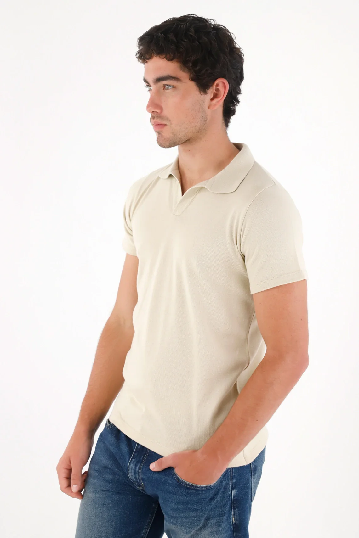Coffee Short Sleeve Polo for Men - Image 2
