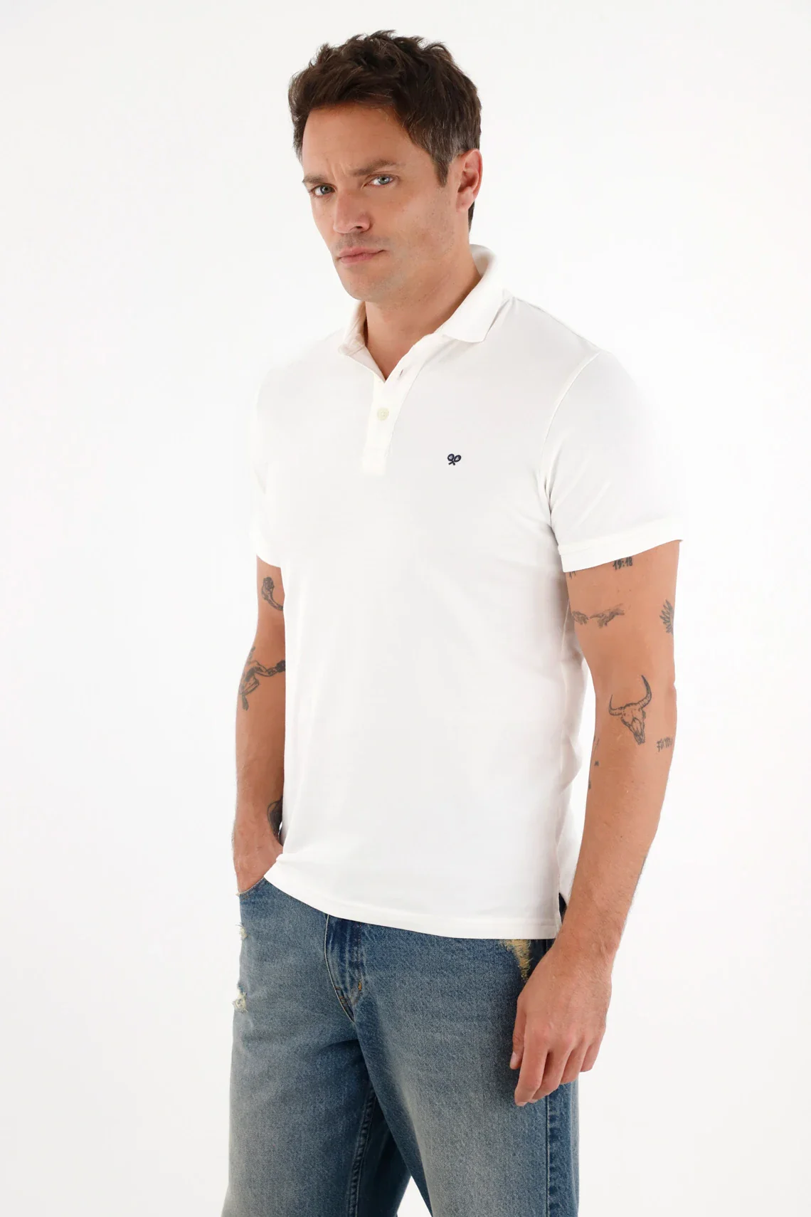Knit Collar Polo for Men - Image 3