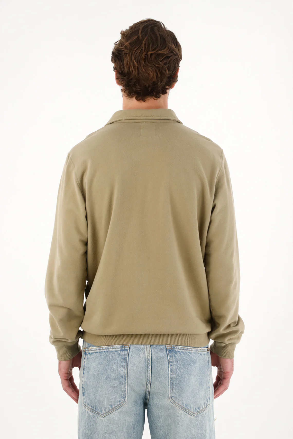 Green Polo Sweatshirt for Men - Image 4