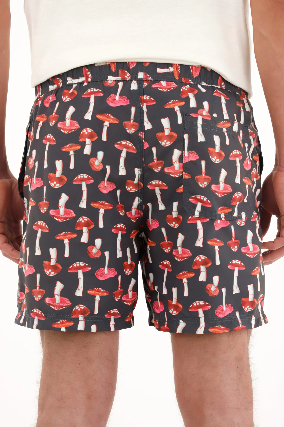 Multicolor Mushroom Print Swim Shorts for Men - Image 4