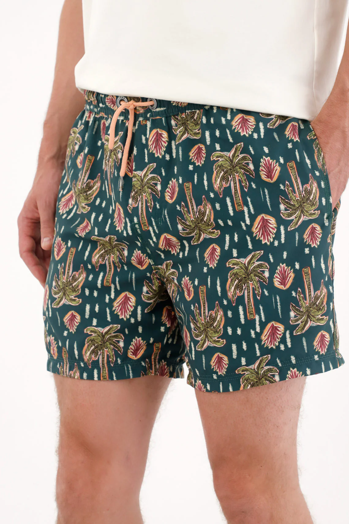 Men's Palm Print Swim Trunks - Image 3