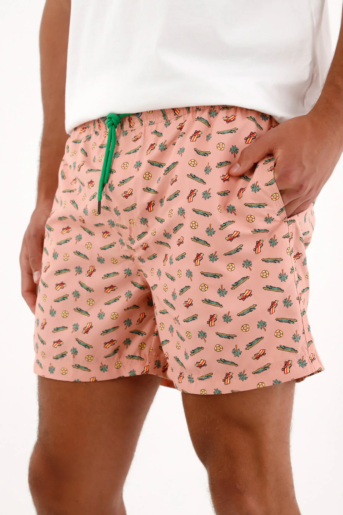 Men's Beach Print Swim Shorts