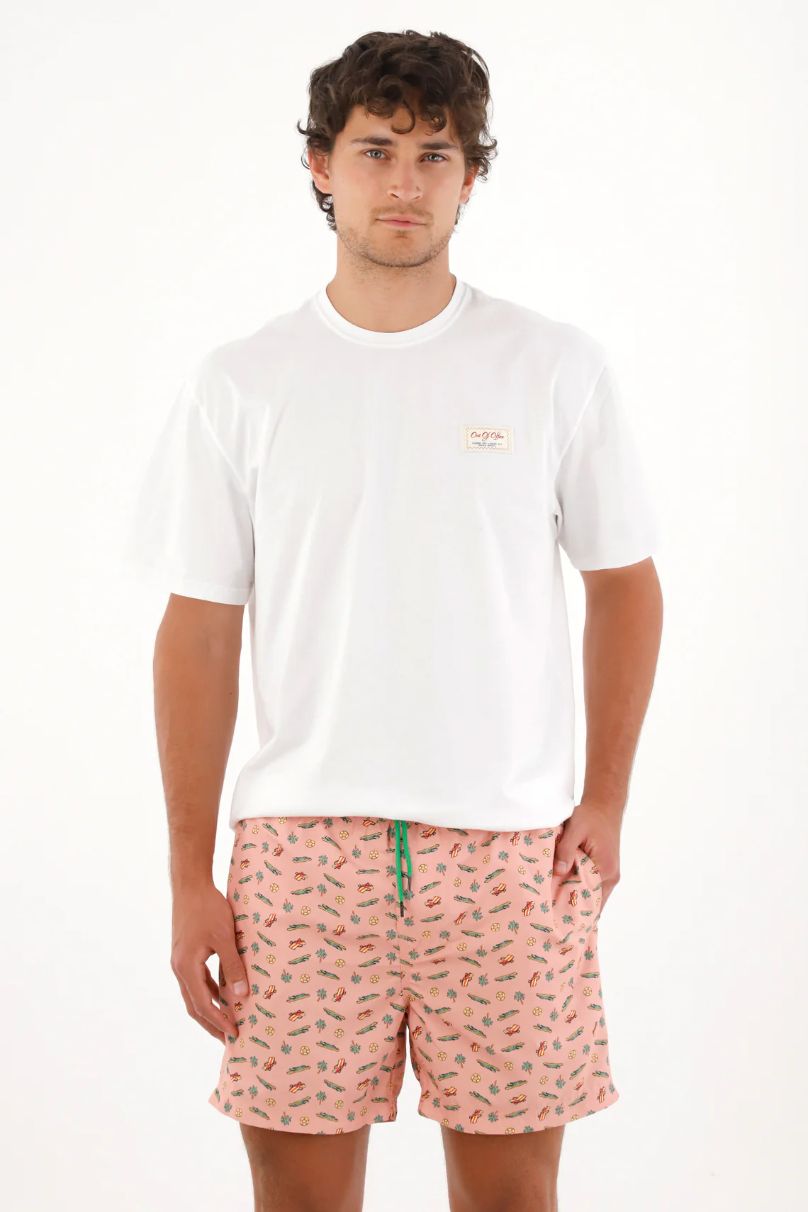 Men's Beach Print Swim Shorts - Image 2