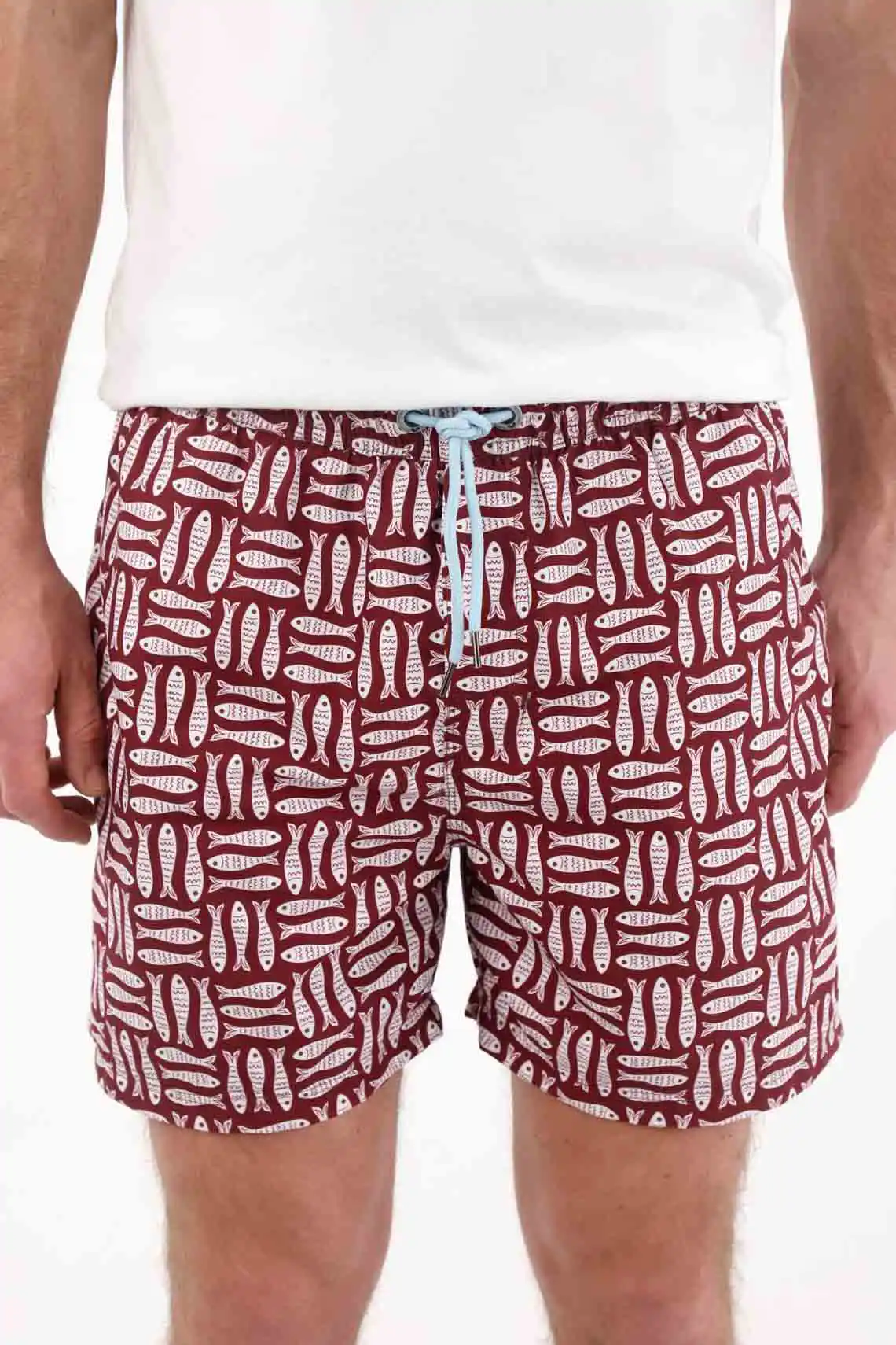 Men's tennis swimwear, lightweight printed flat shorts