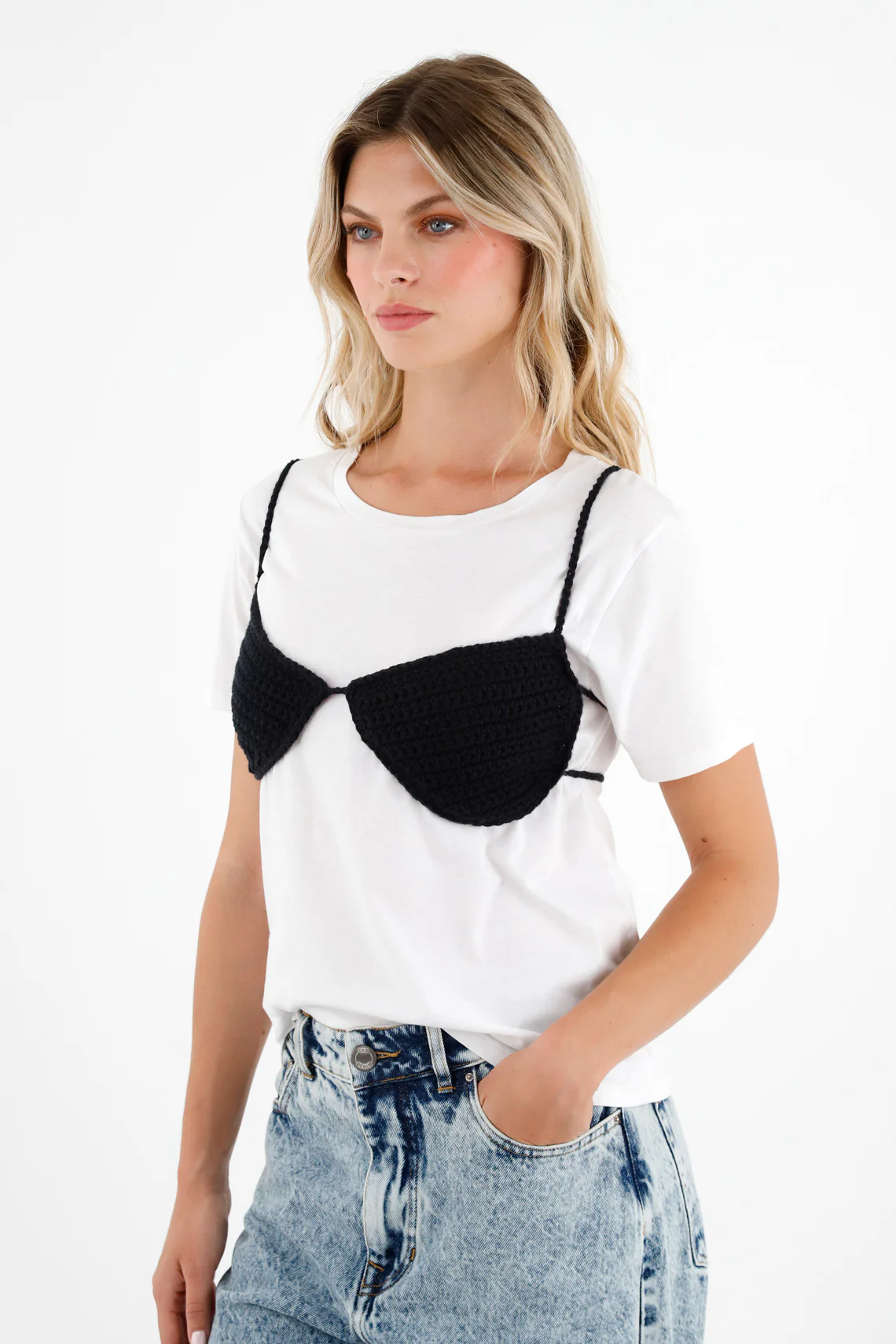 Women's Black Knit Top - Image 2