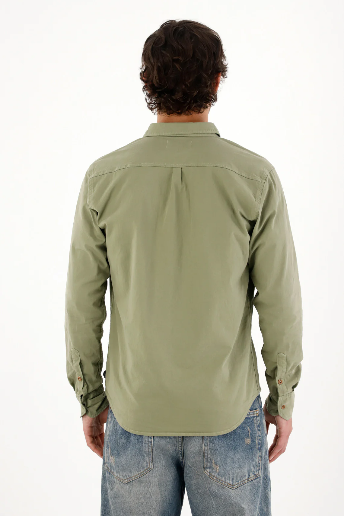Shirt with flap pockets and overdye for men - Image 4