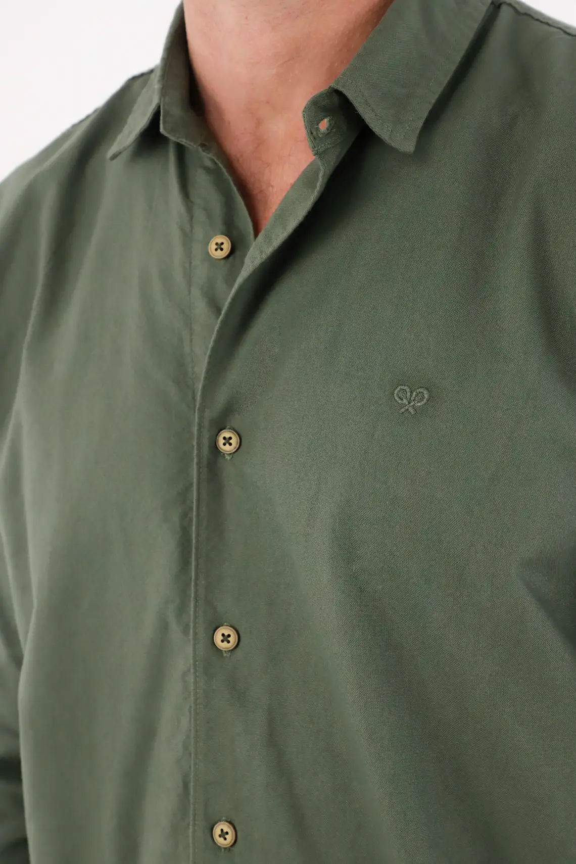Green Long Sleeve Shirt for Men - Image 2