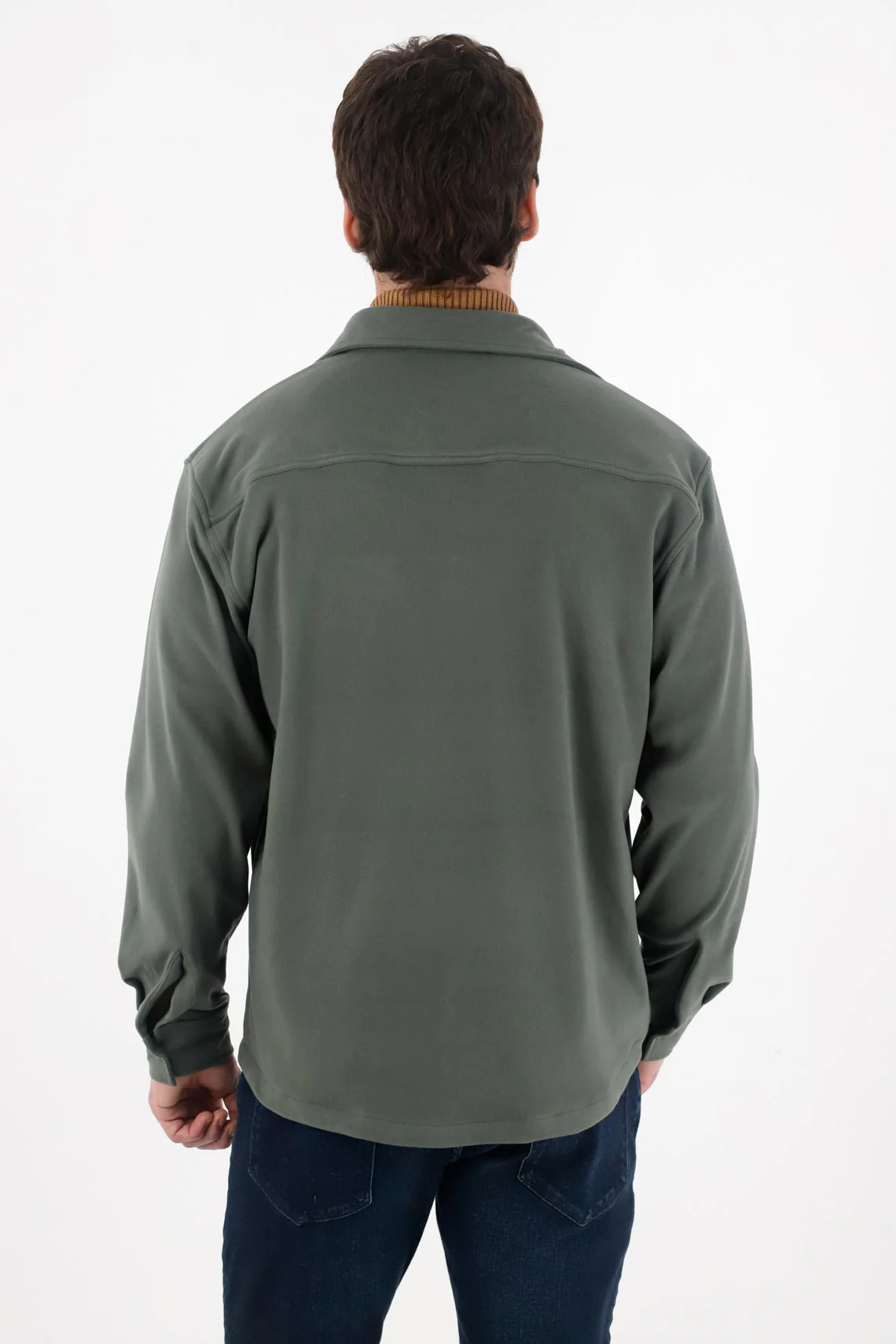 Classic Long Sleeve Green Shirt for Men - Image 4