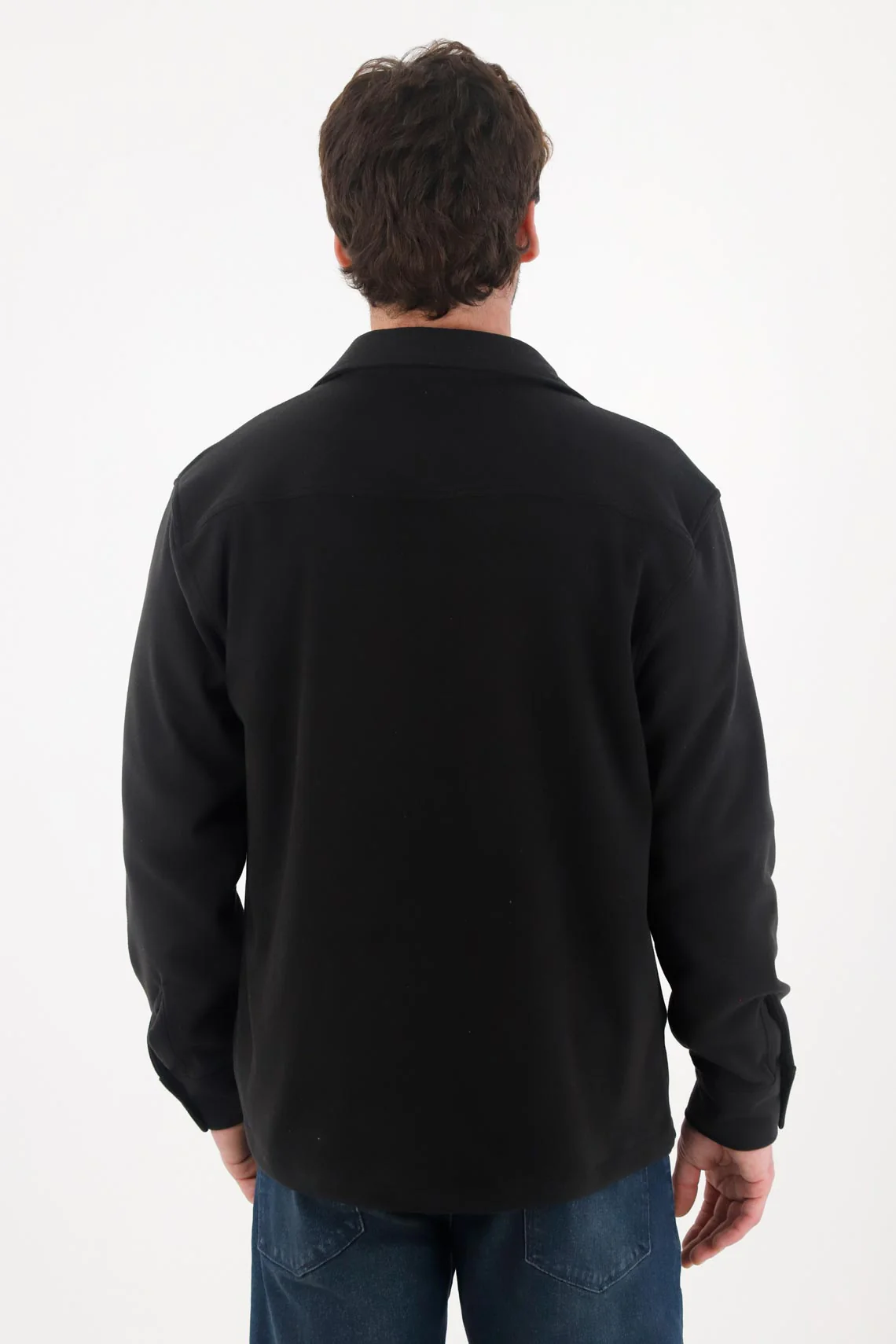 Black Classic Collar Shirt for Men - Image 4