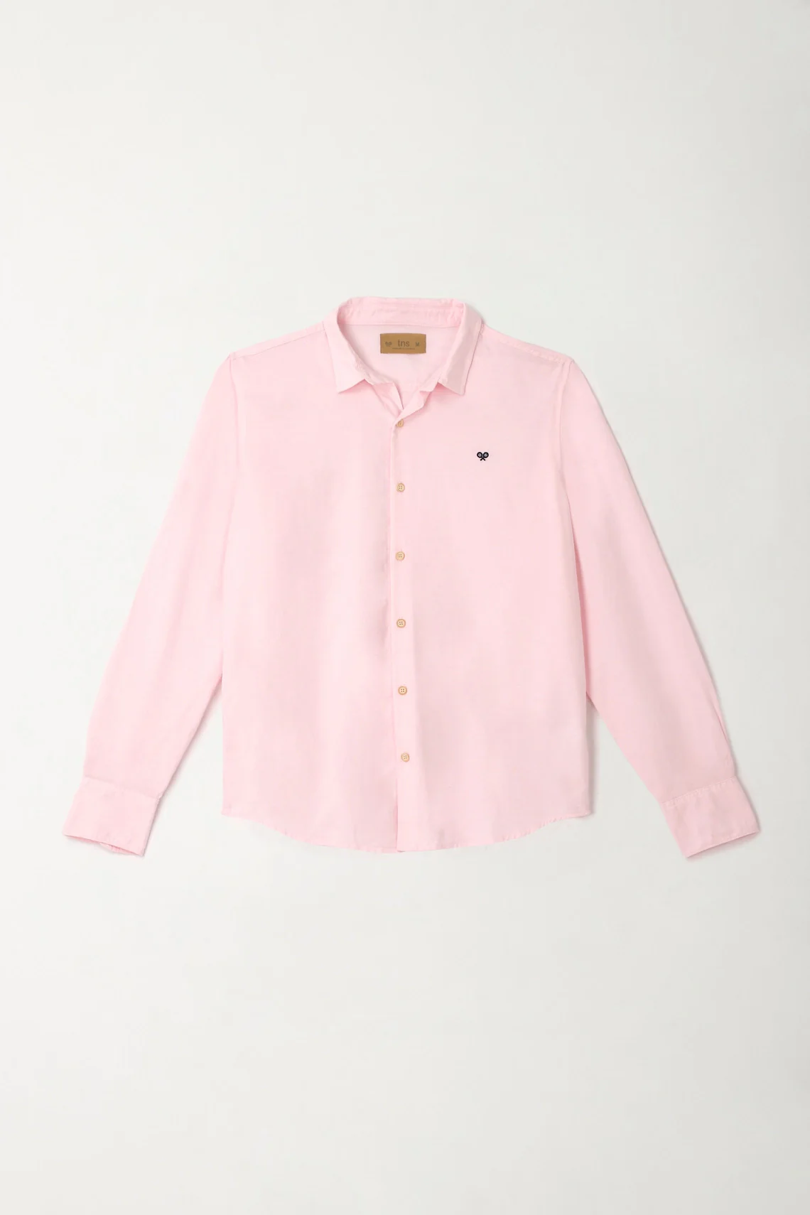 Classic collar long sleeve pink shirt for men - Image 2