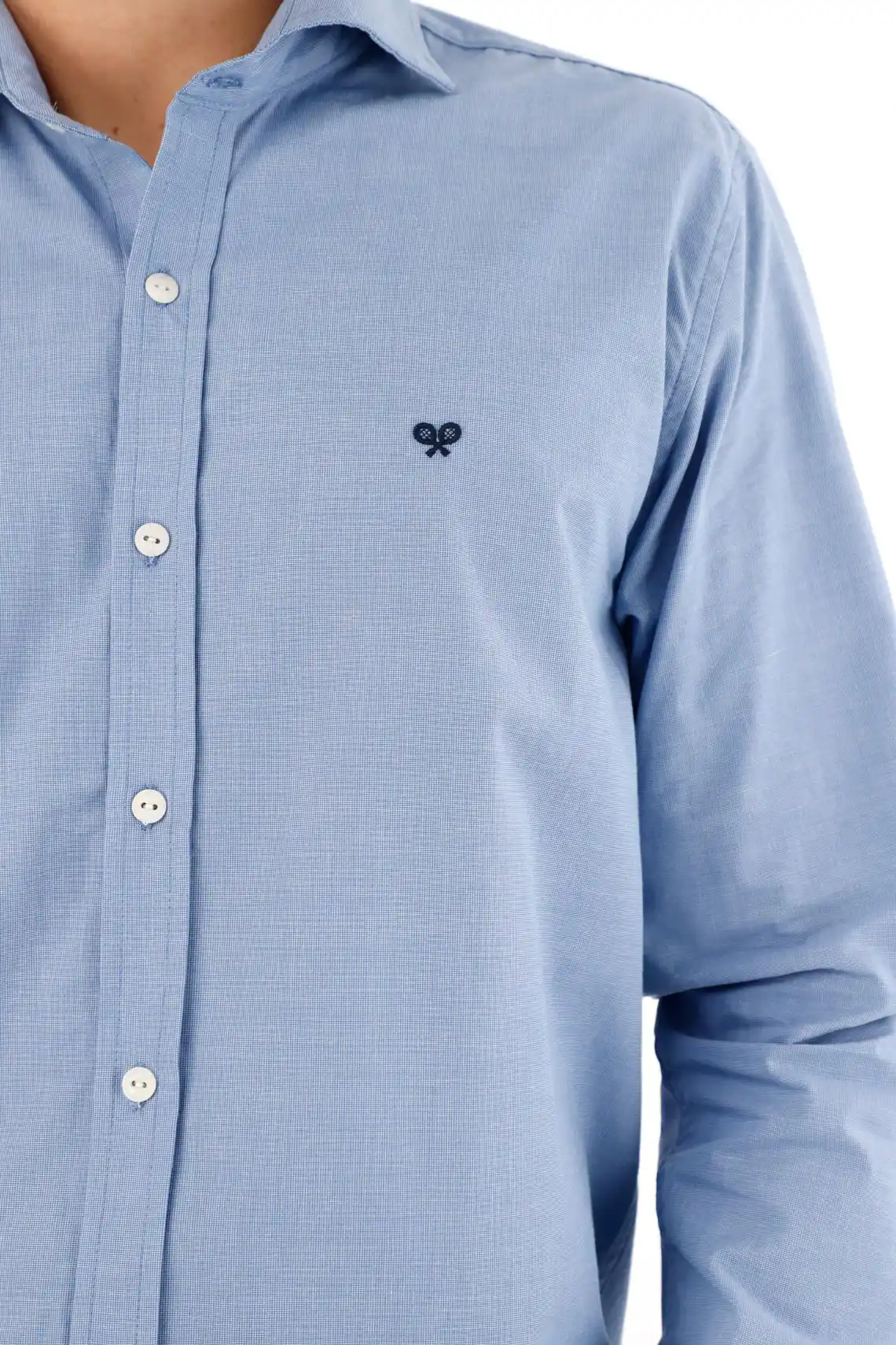 Shirt with Mini Blue Racket for Men - Image 3