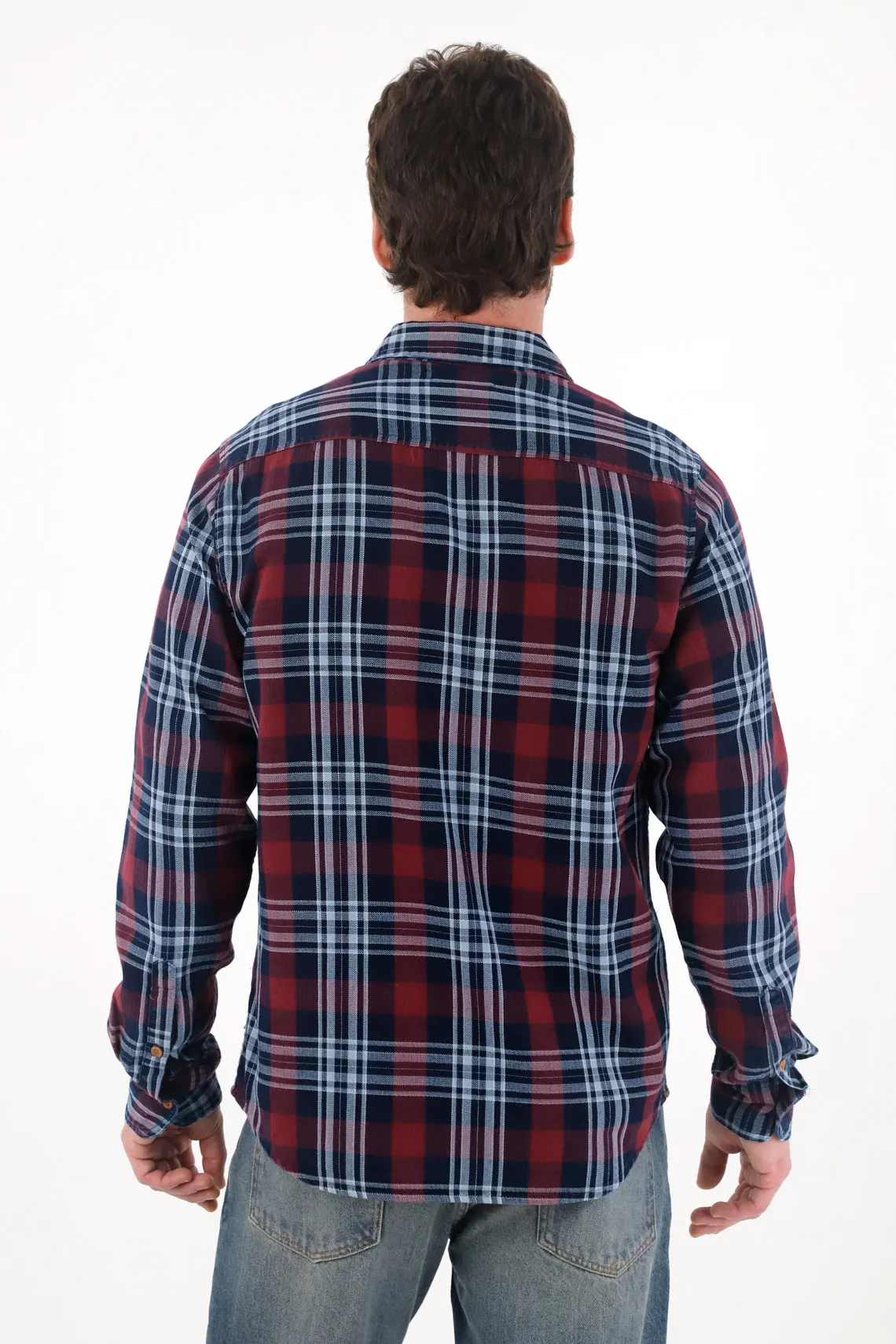 Blue Flannel Shirt for Men - Image 4