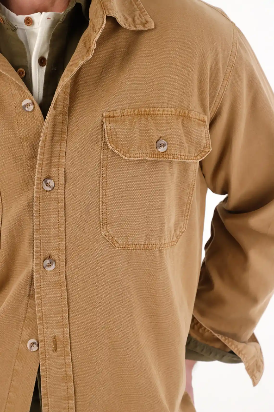 Classic Long Sleeve Shirt in Brown for Men - Image 6