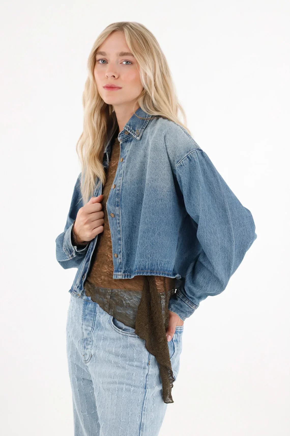 Shirt in Blue Denim for Women