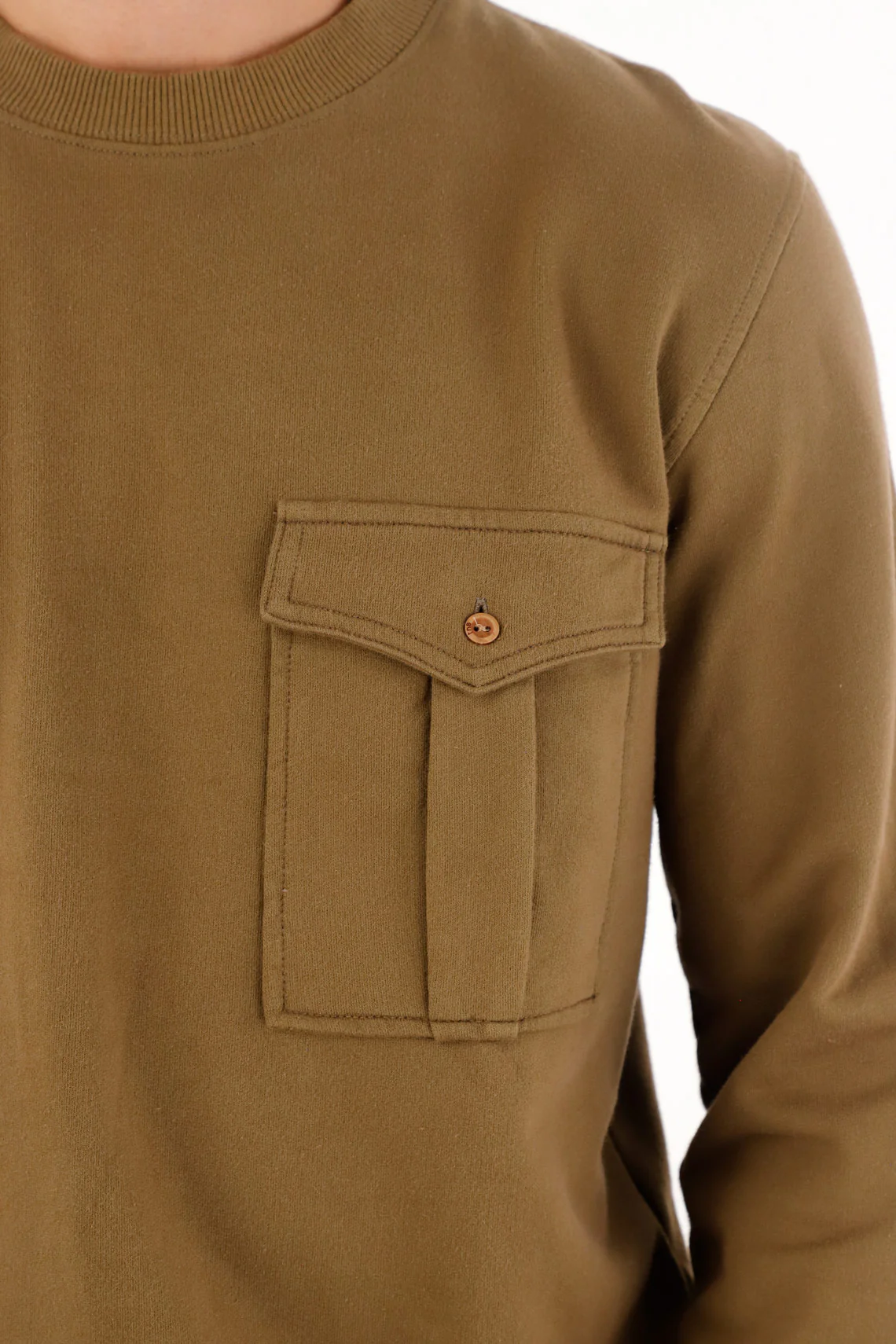 Sweatshirt with Brown Pocket for Men - Image 3