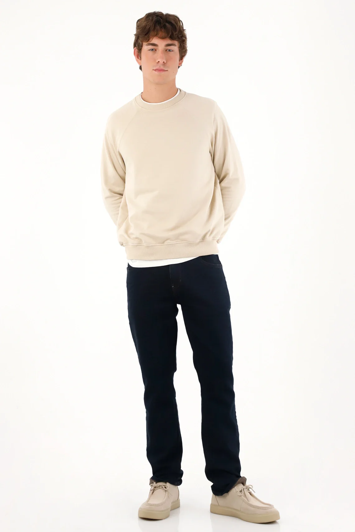 Sweatshirt in Off-White Fabric for Men - Image 3