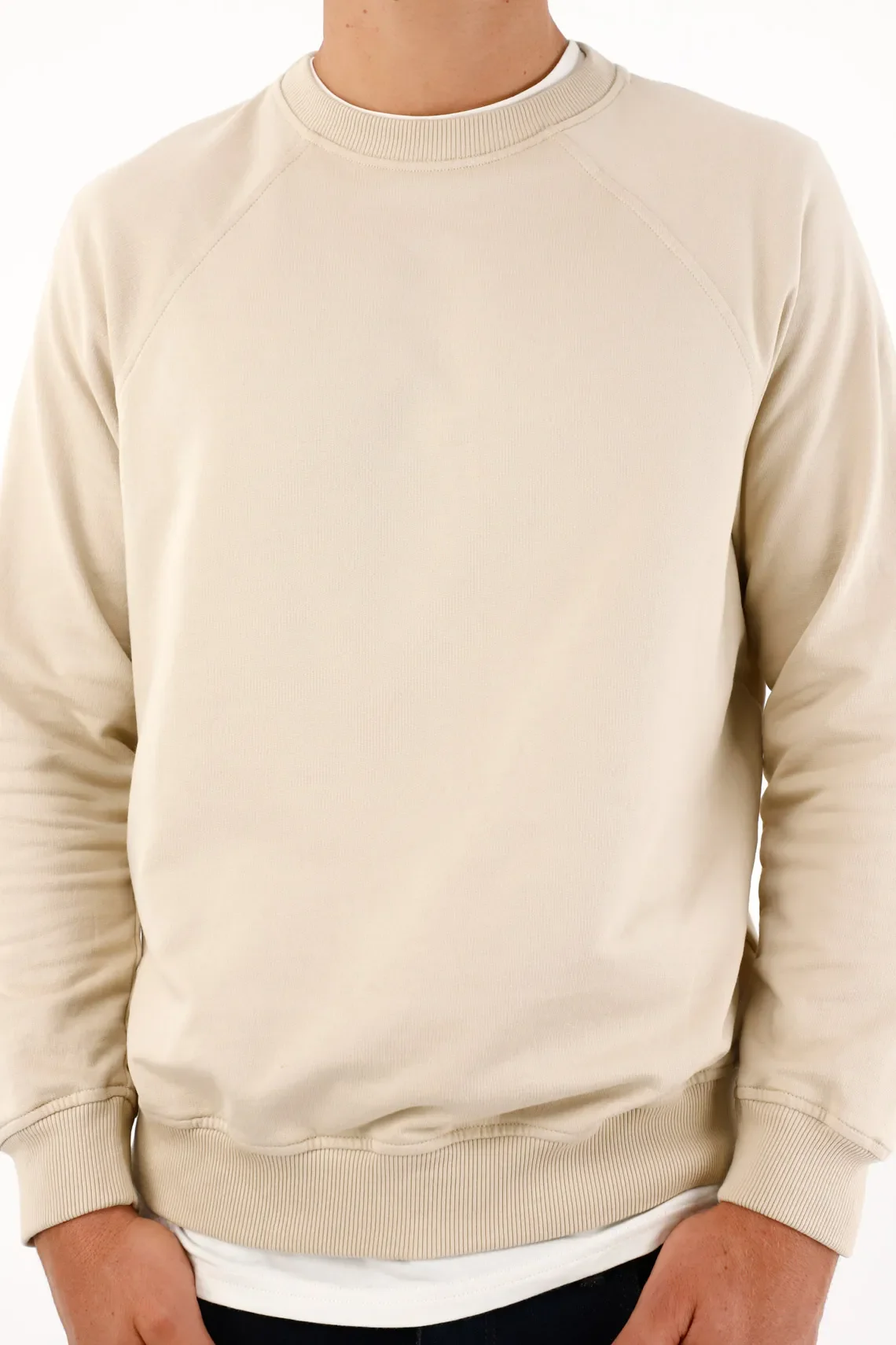 Sweatshirt in Off-White Fabric for Men - Image 4