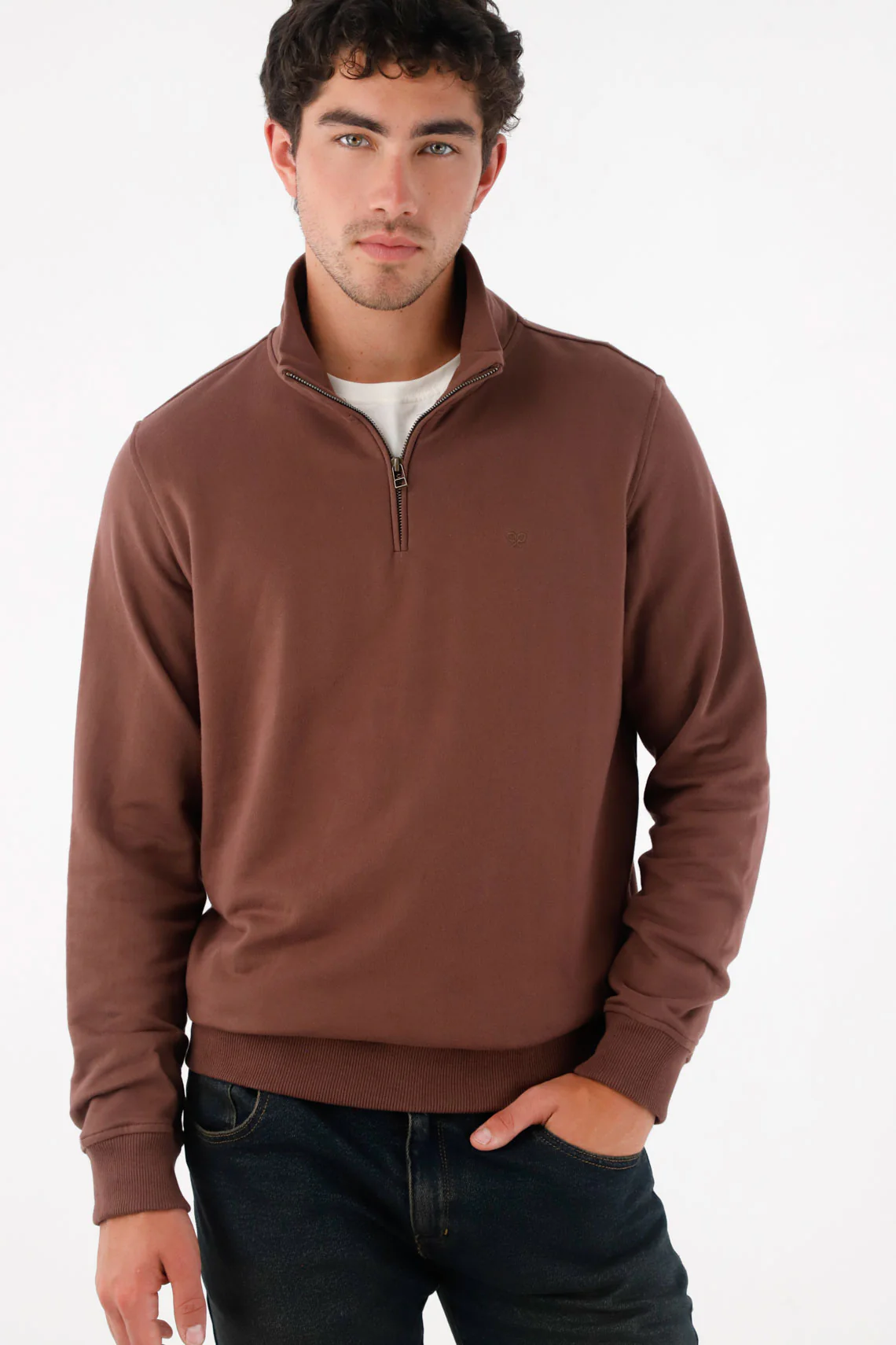 Coffee Zip Sweatshirt for Men