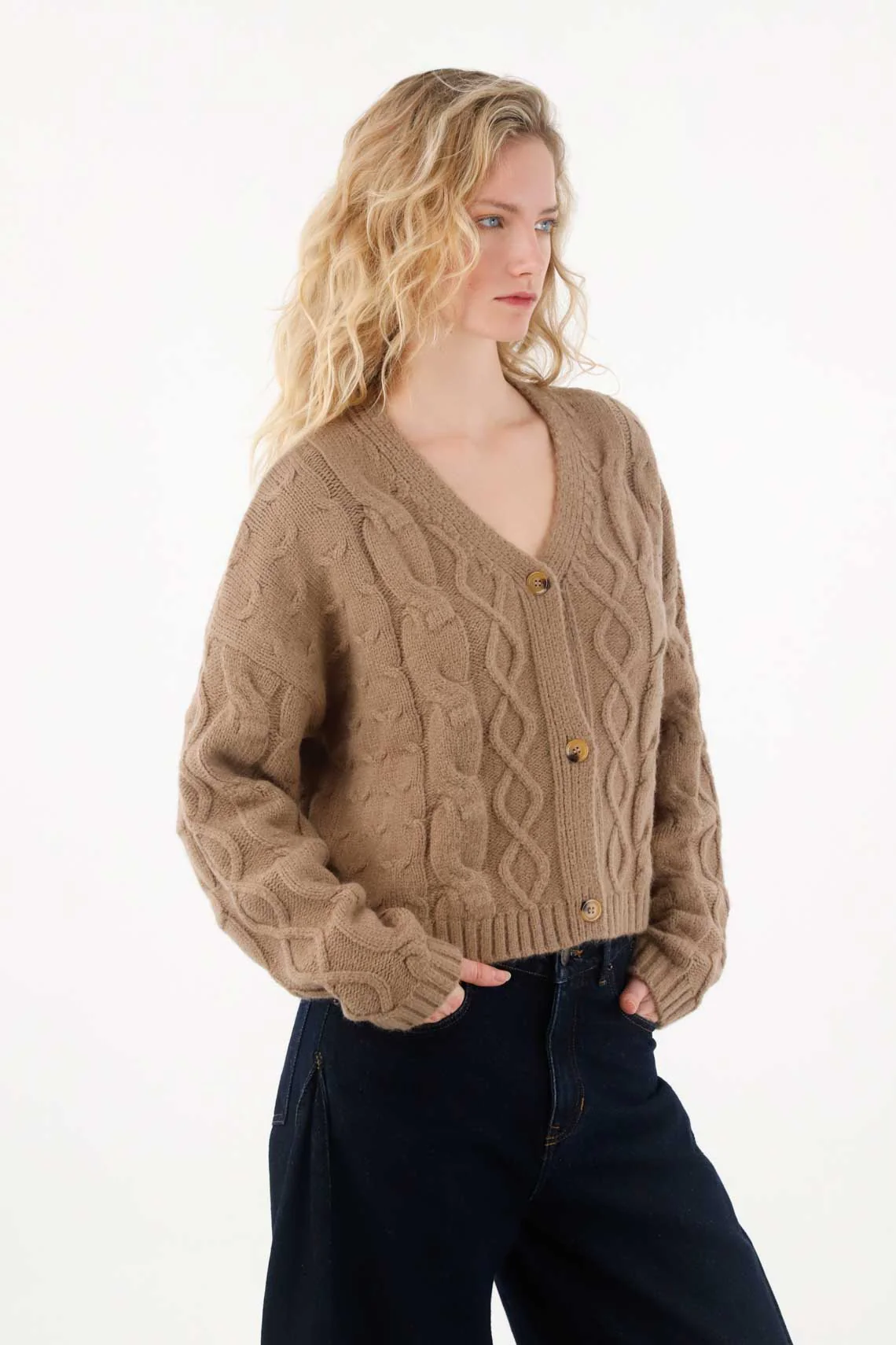 Sweatshirt with Buttons for Women - Image 2