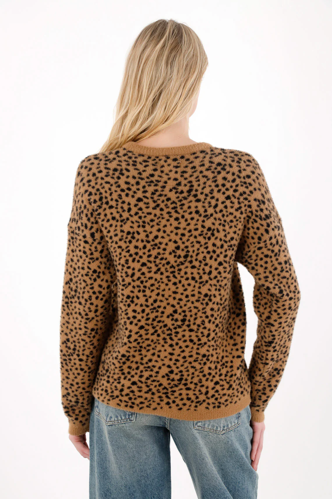 Fleece Knit Sweatshirt Animal Print for Women - Image 4
