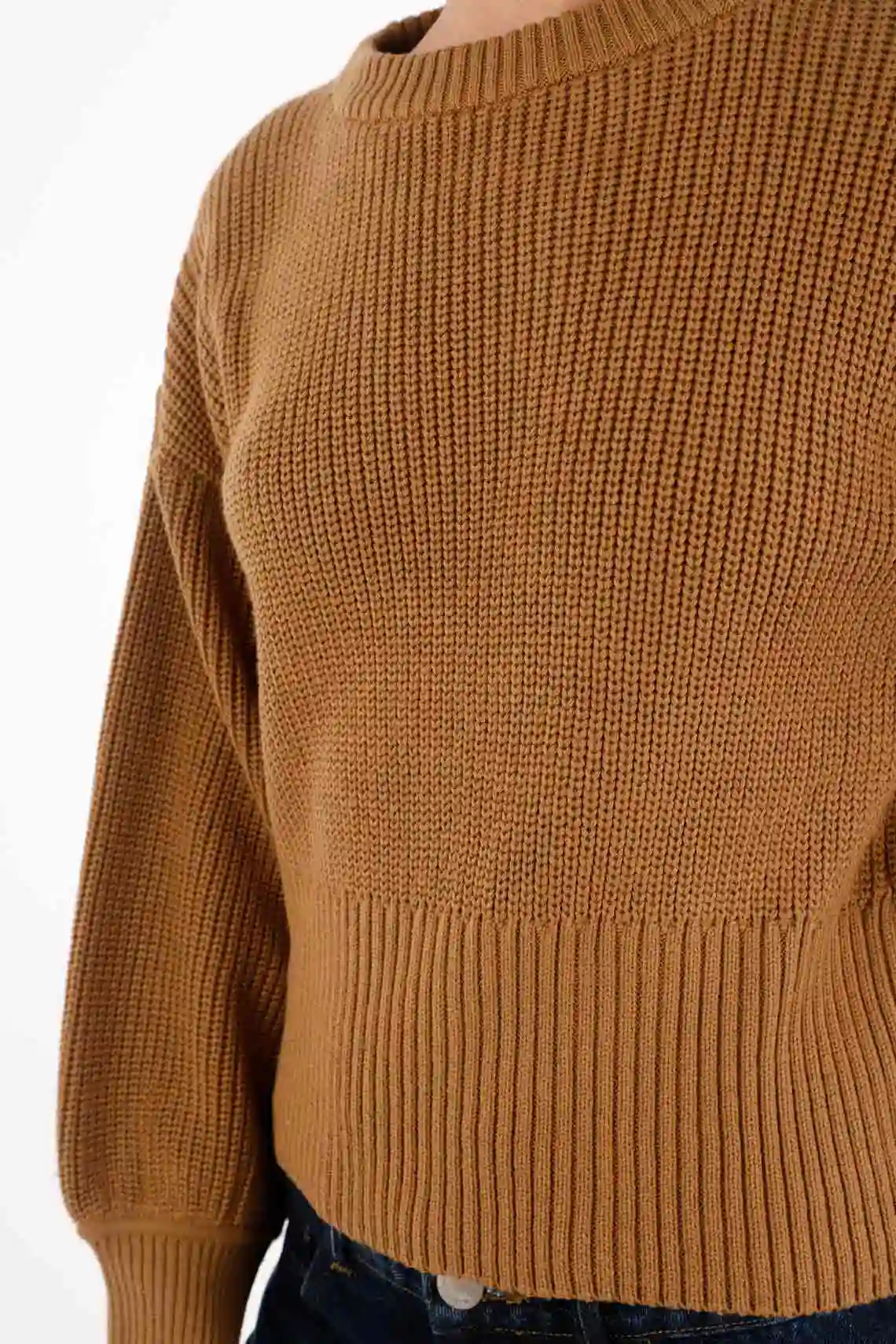 Wide Knit Sweatshirt in Brown for Women - Image 2