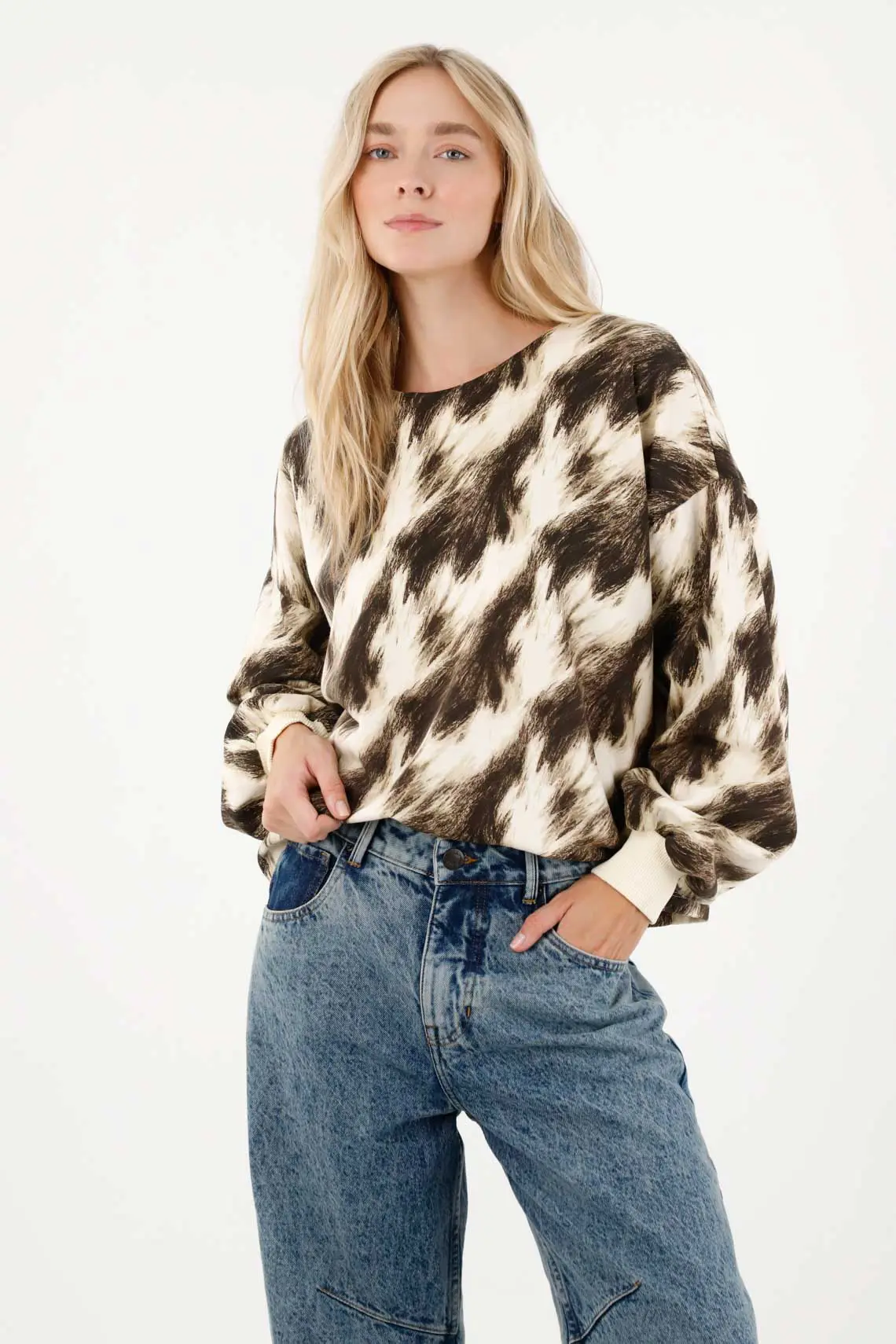 Oversized Printed Sweatshirt for Women