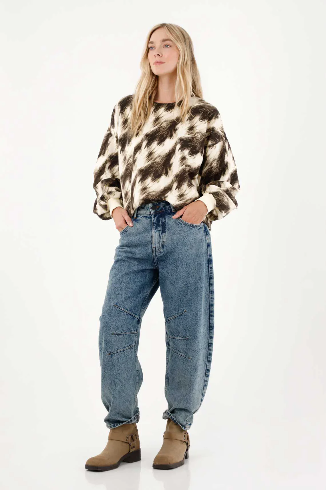 Oversized Printed Sweatshirt for Women - Image 3