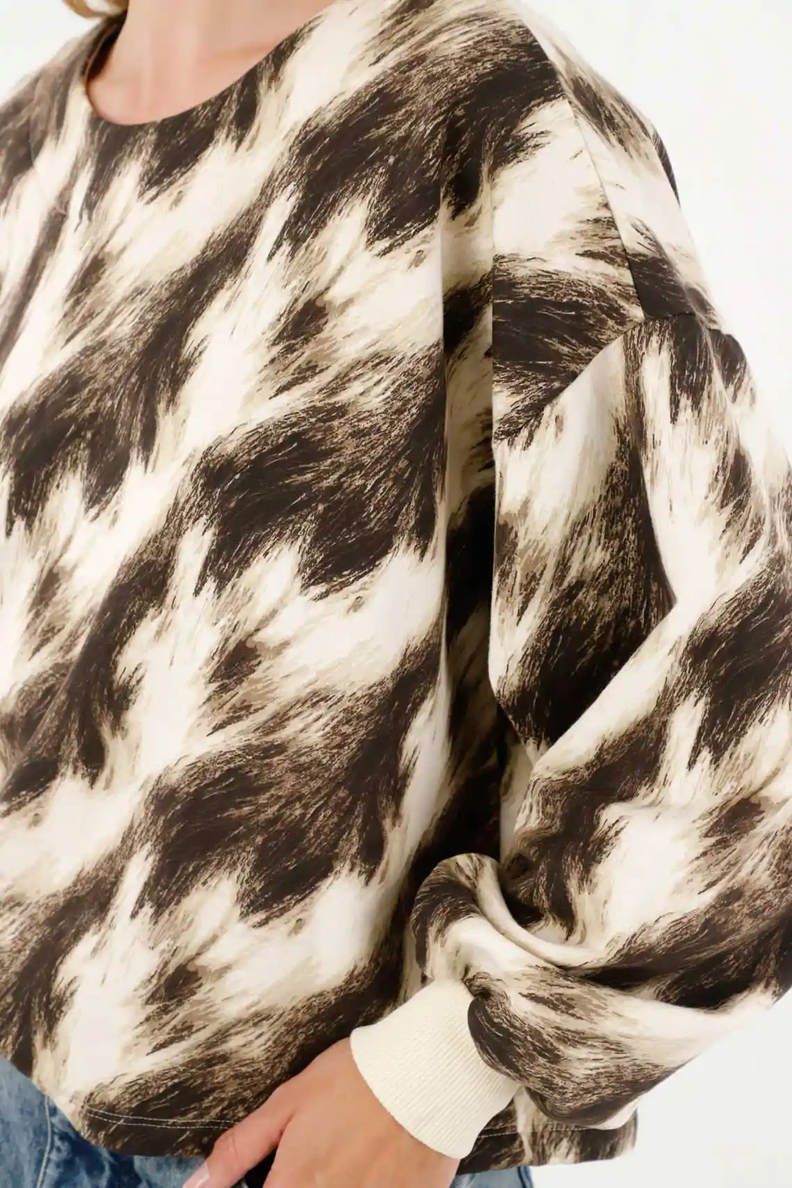 Oversized Printed Sweatshirt for Women - Image 4