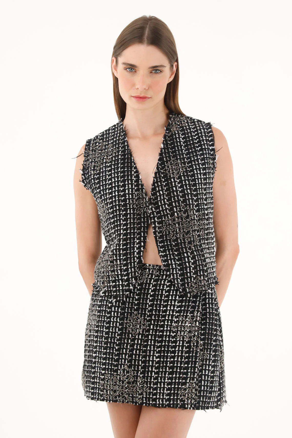Women's Black Knit Vest