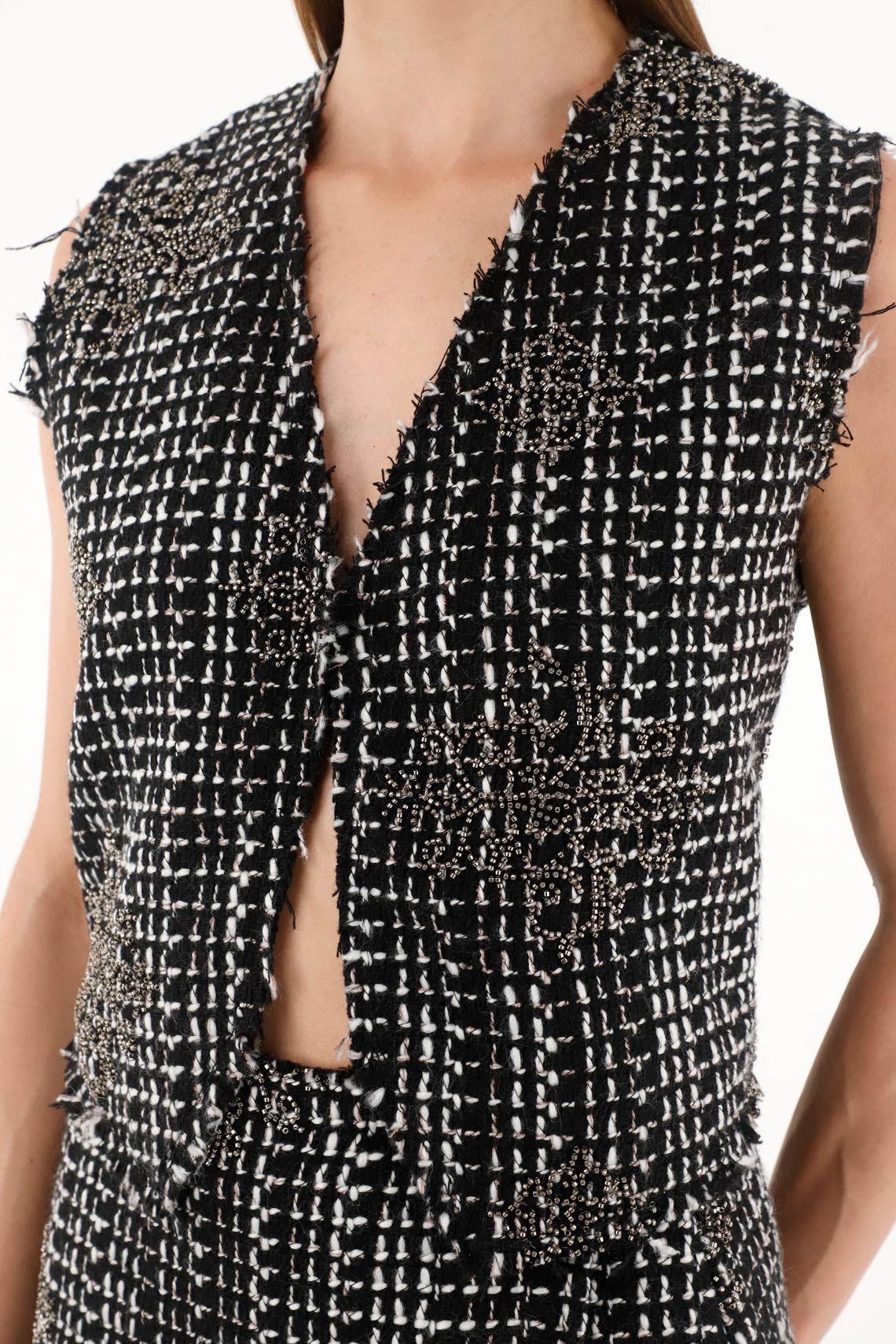 Women's Black Knit Vest - Image 3