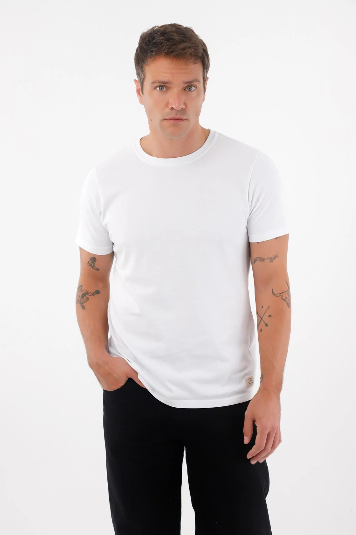 White 100% Cotton T-Shirt for Men