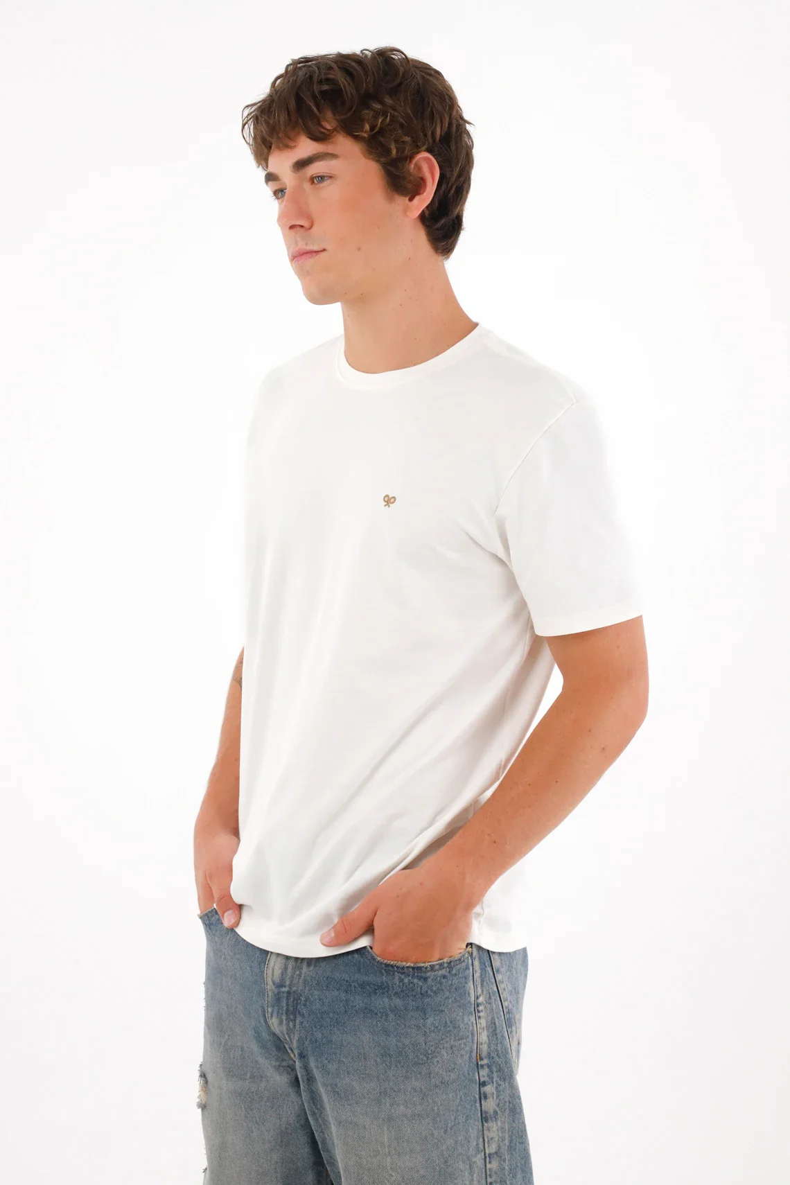 Off-white Anti-pilling T-Shirt for Men - Image 3
