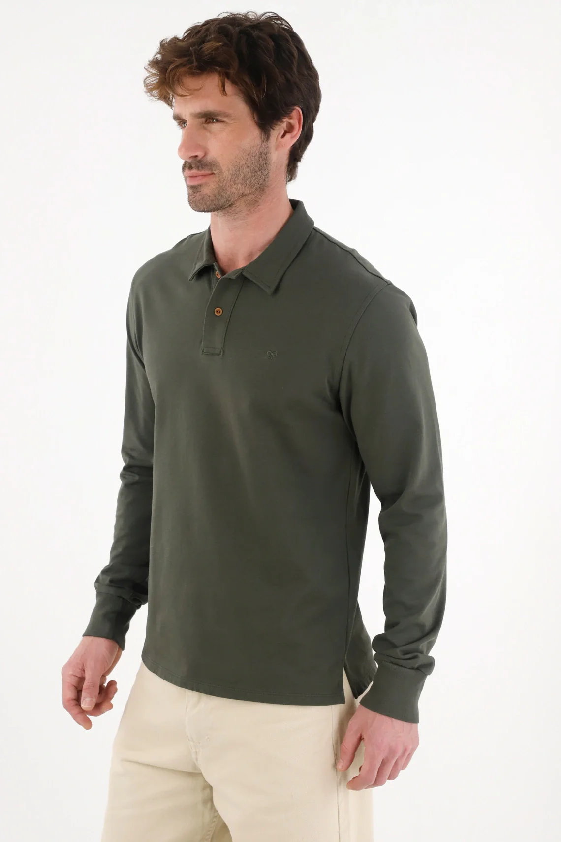 Green Long Sleeve T-Shirt for Men