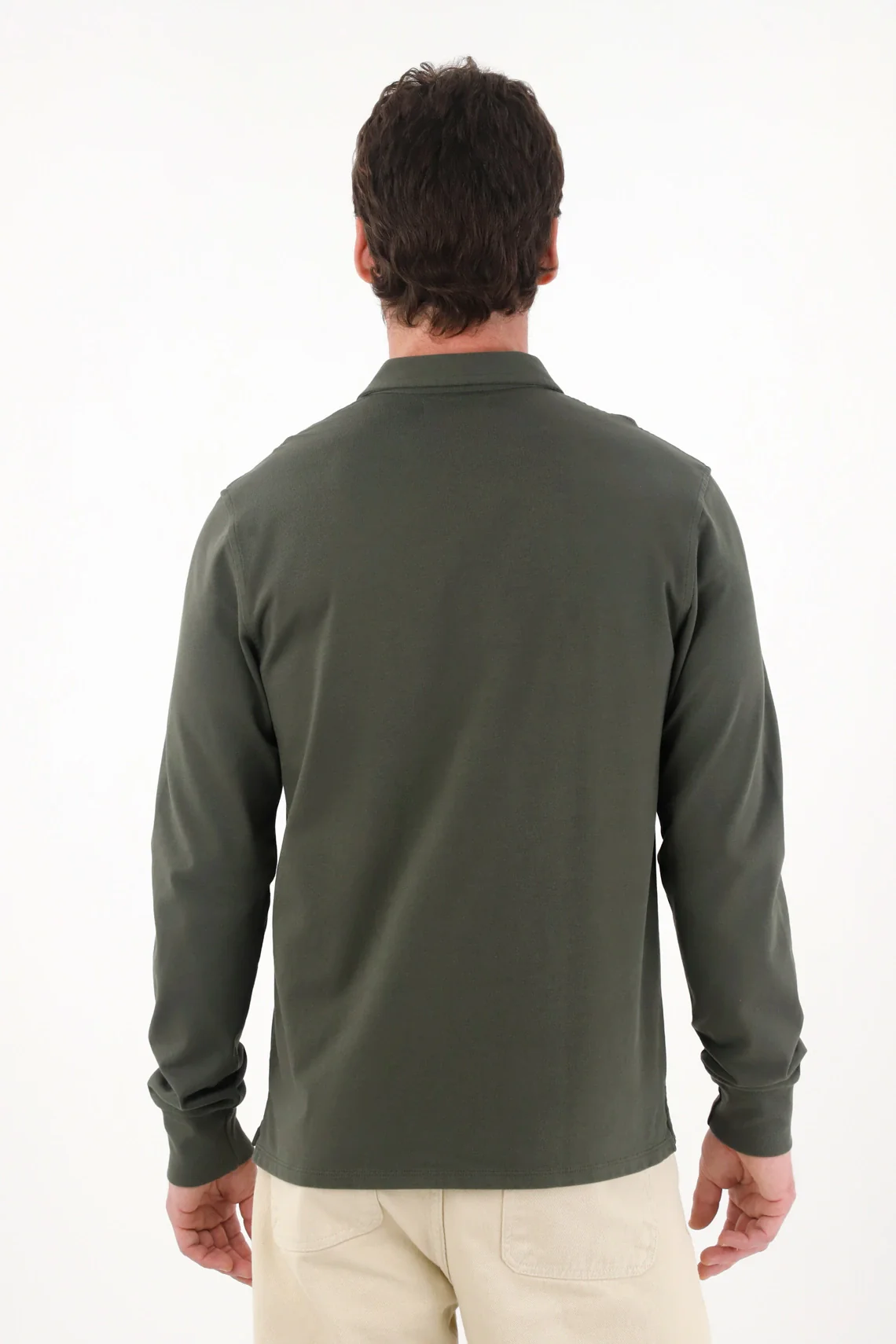 Green Long Sleeve T-Shirt for Men - Image 5