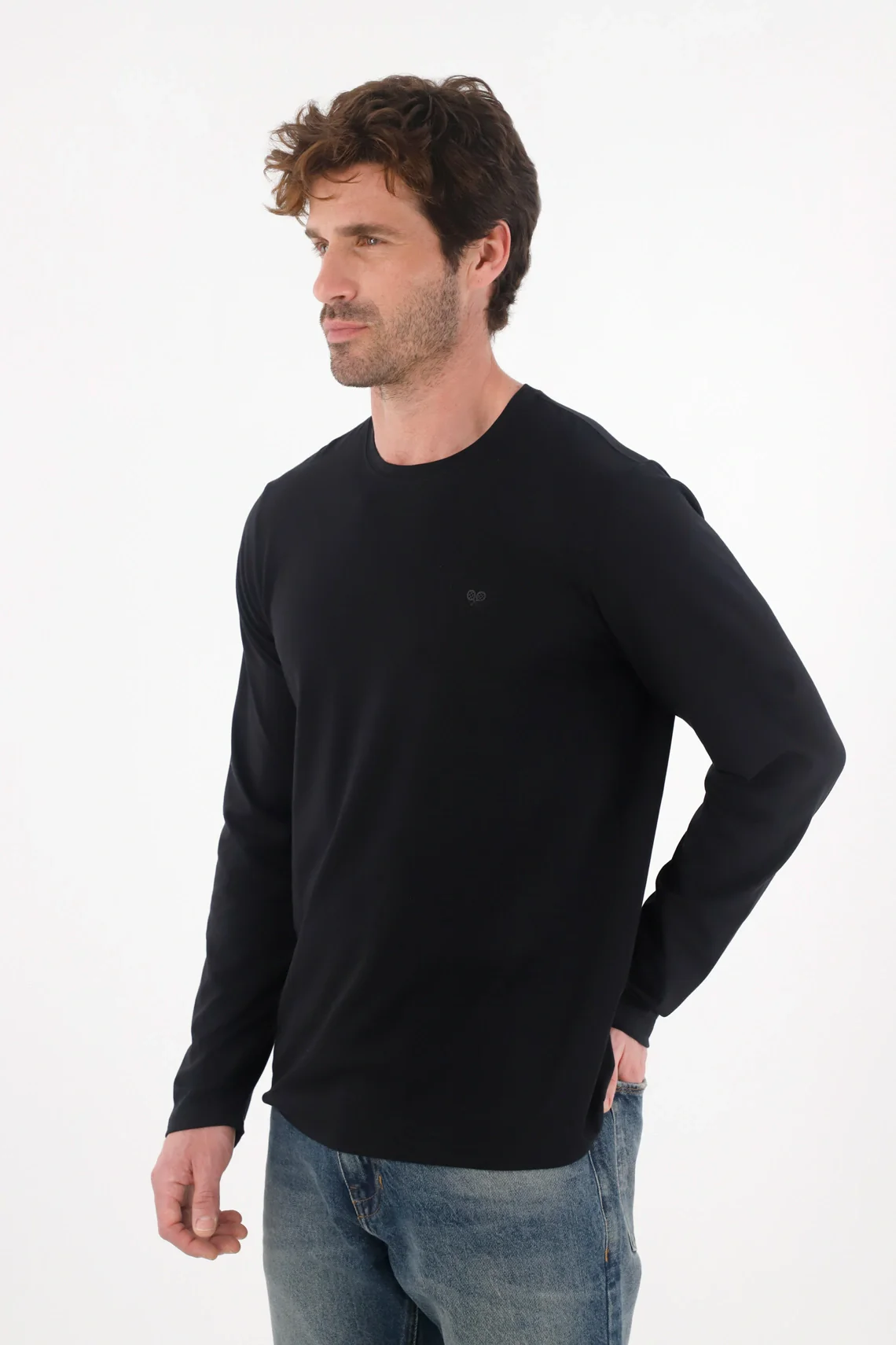 Black long sleeve t-shirt for men
