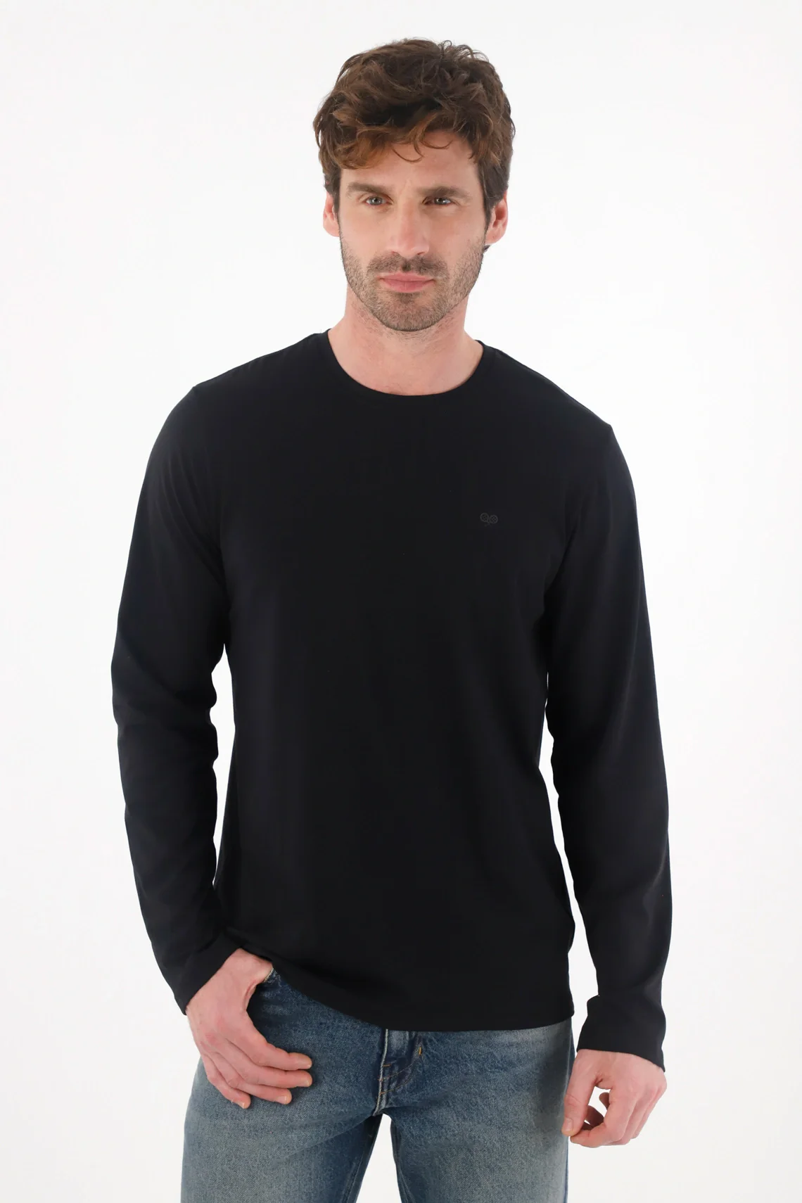 Black long sleeve t-shirt for men - Image 3