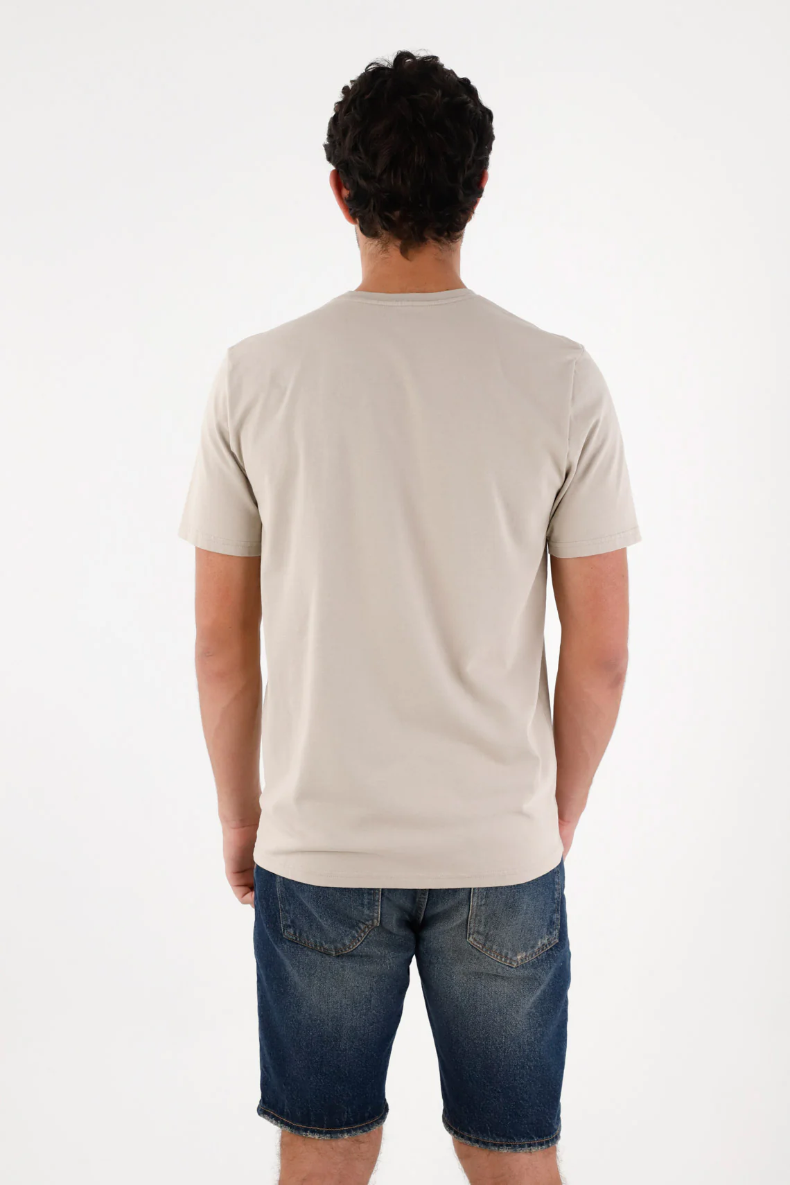 Basic Gray T-Shirt with Racket for Men - Image 4