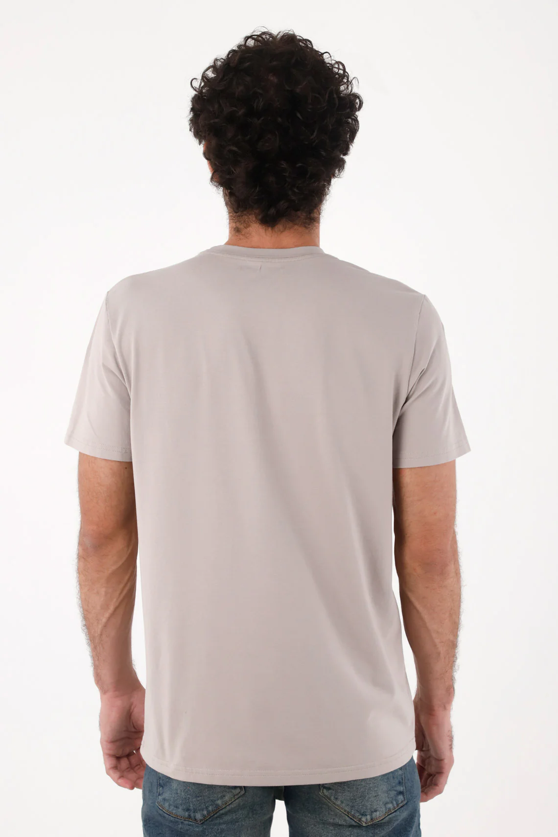 Men's T-Shirt in Light Gray Cotton Regular Fit with Rackets - Image 4